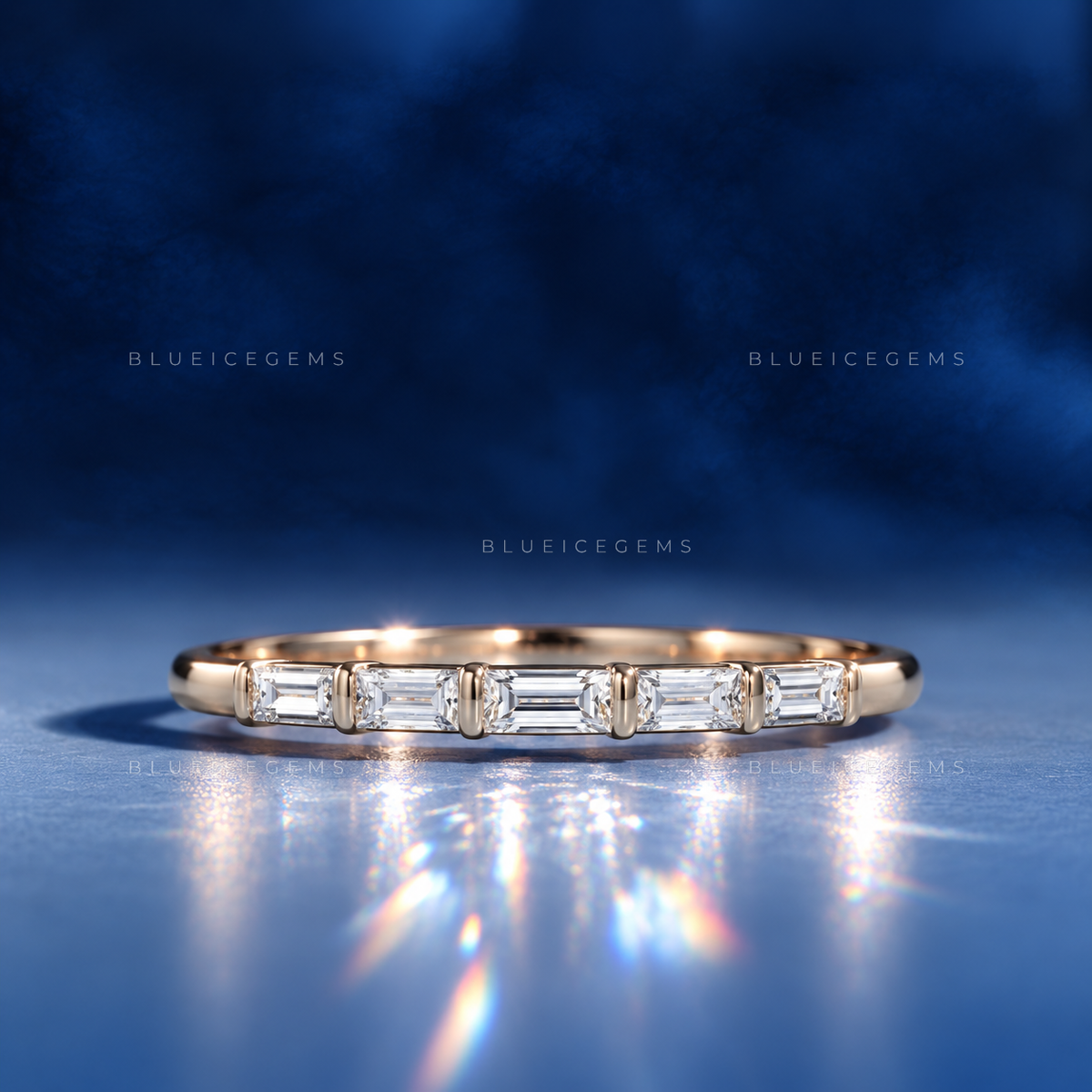 Minimalist Brilliance Baguette Cut Diamond Eternity Band