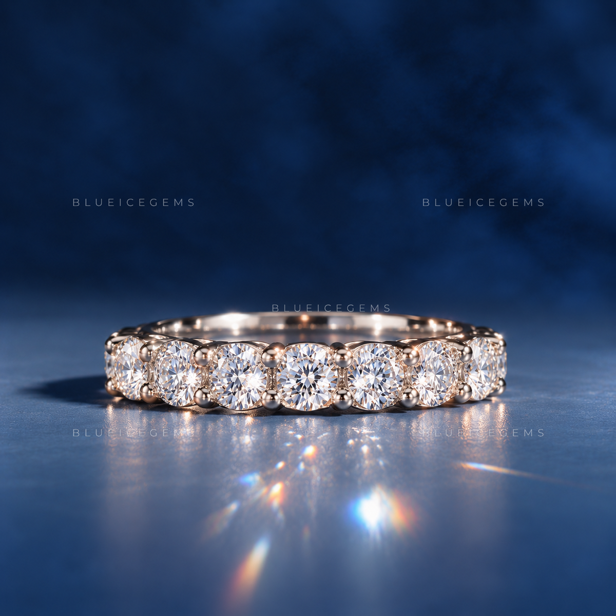 Celestial Radiance Round Brilliant Cut Multi-Stone Eternity Band