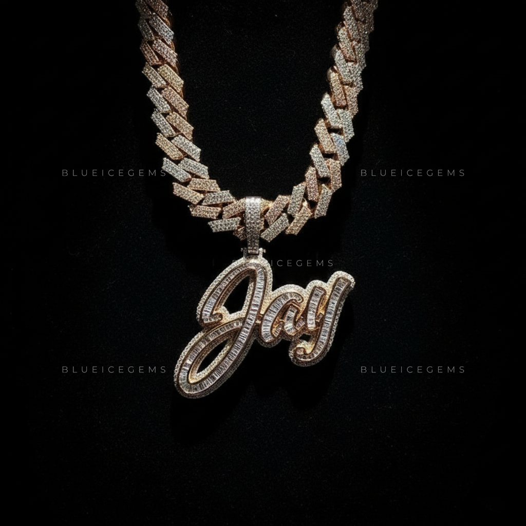The "JAY" Infinite Flow: Baguette-Fusion Cursive & Two-Tone Cuban Set