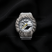 Arctic Noir Bust Down Watch – Full Iced Out Luxury Design