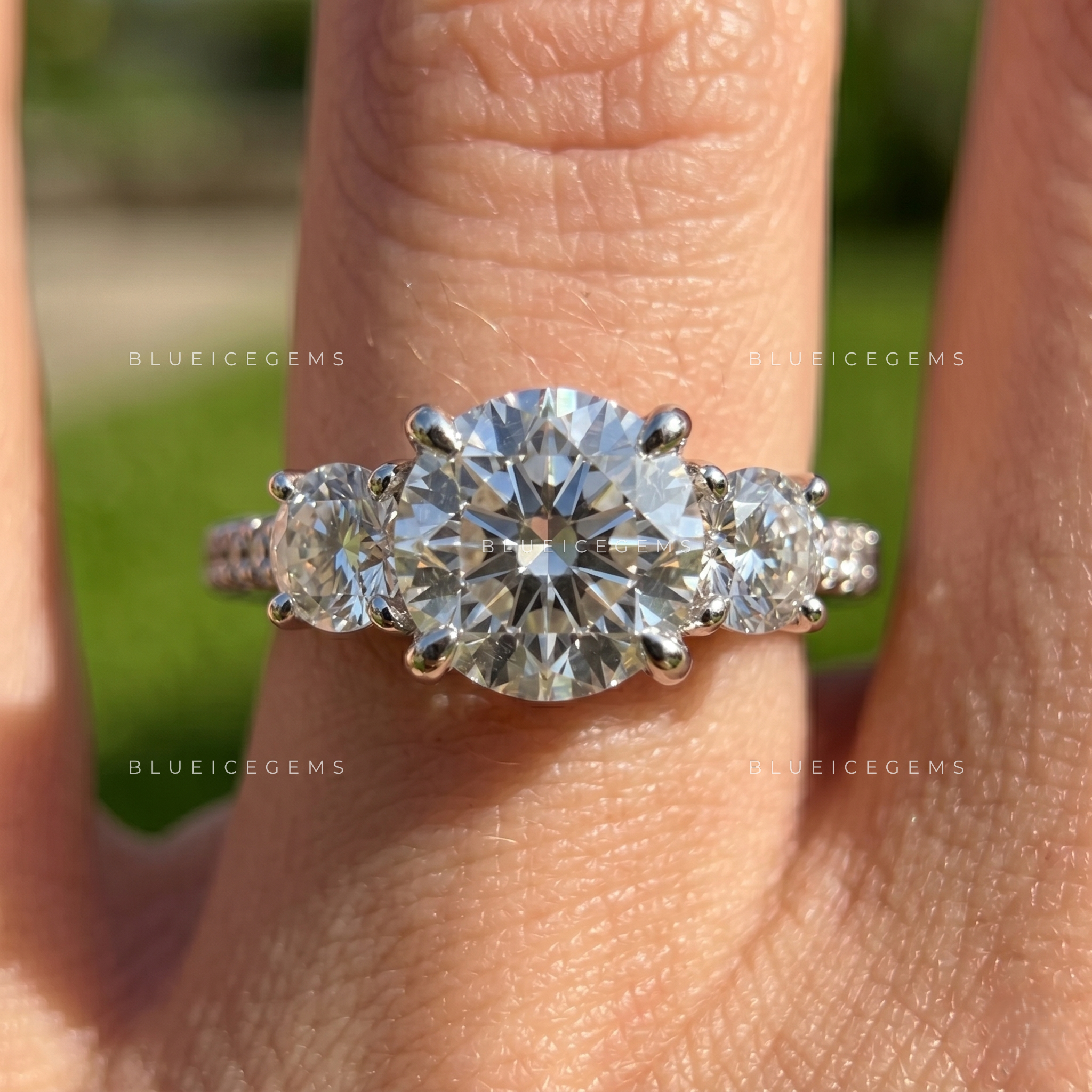 Infinite Sparkle Round Cut Multi-Stone Engagement Ring