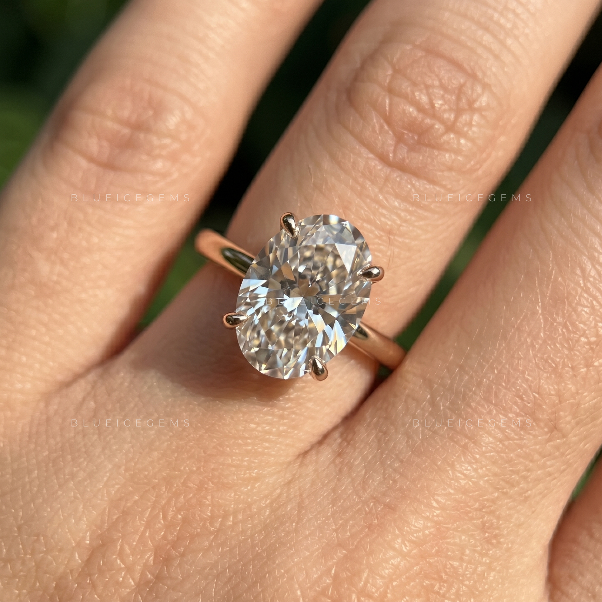 Grand Splendor Oval Cut Hidden Halo Engagement Ring