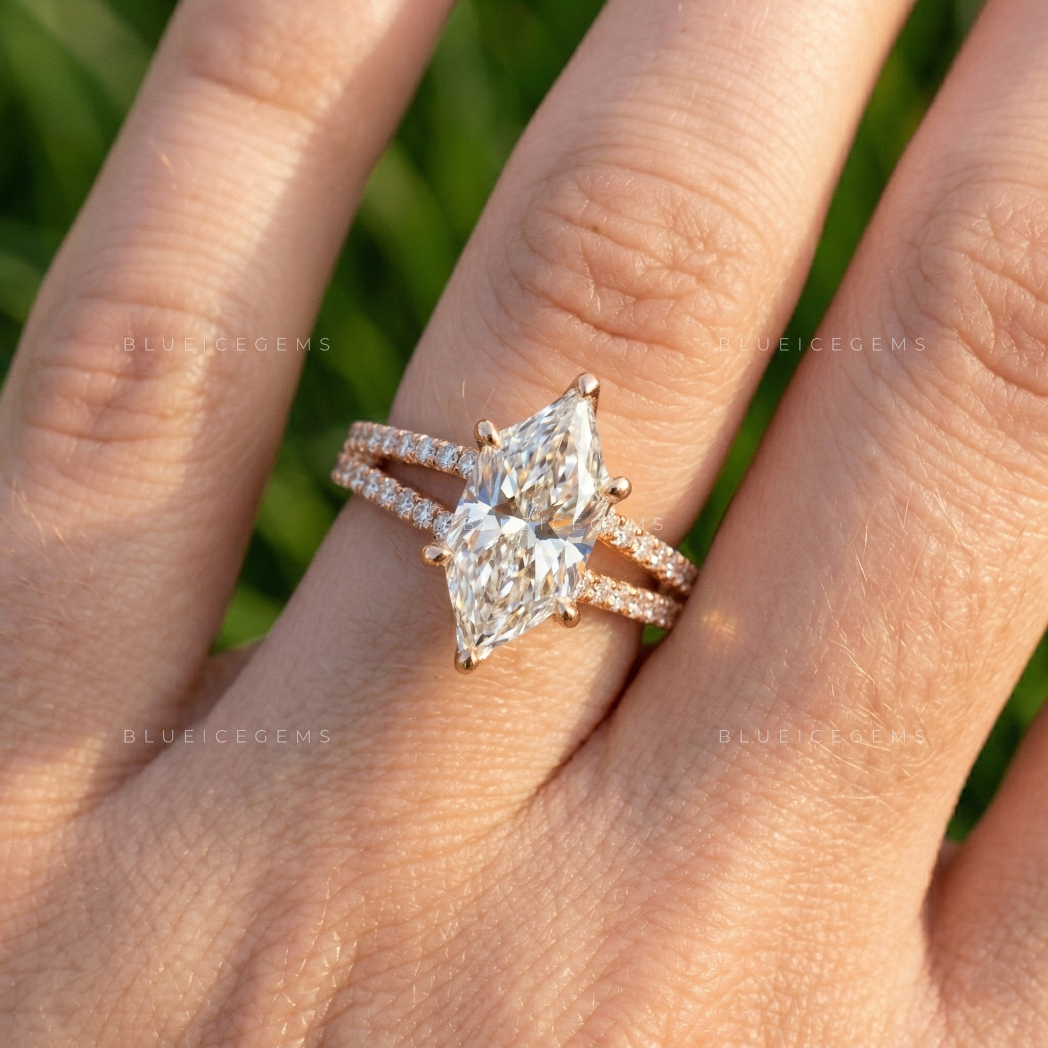 Antique Majesty Dutch Marquise Cut Pavé Engagement Ring