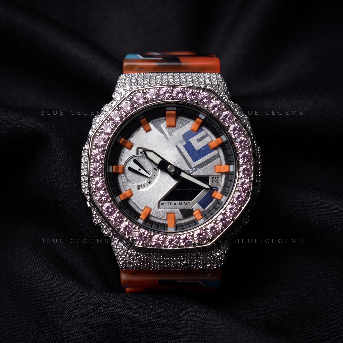 Pink Frost Royale Iced Watch