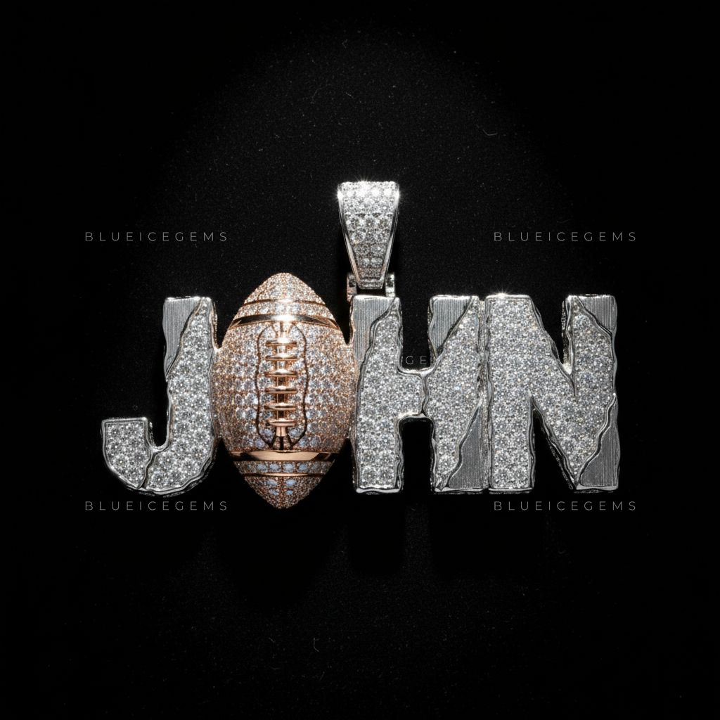 The "JOHN" Gridiron: 3D Pigskin Centerpiece & Industrial Frost Sovereign