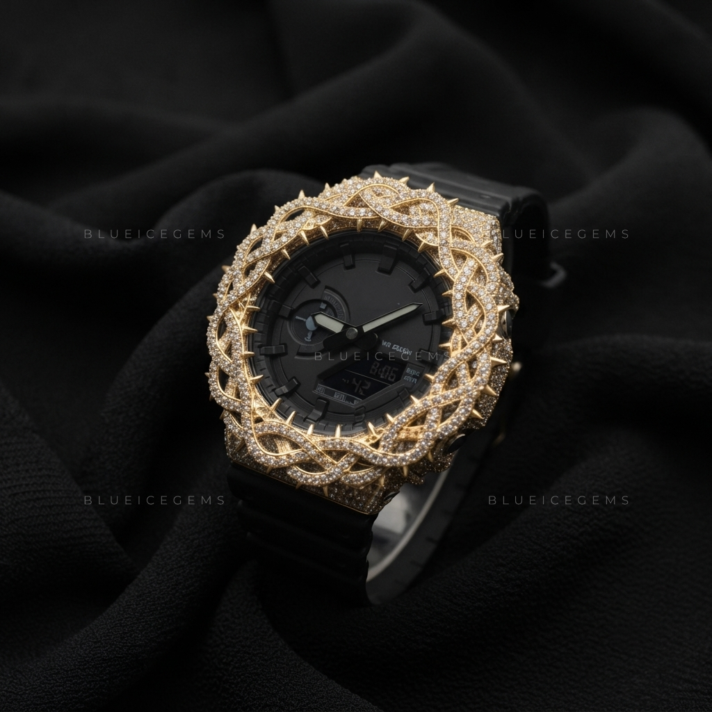 Golden Thorn Empire VVS Moissanite Watch