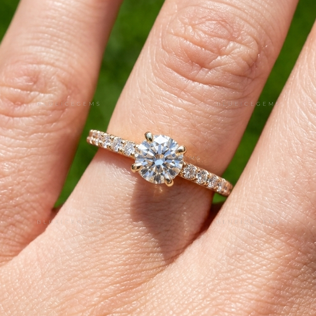 Dainty Braided Round Diamond Minimalist Stacking Promise Ring