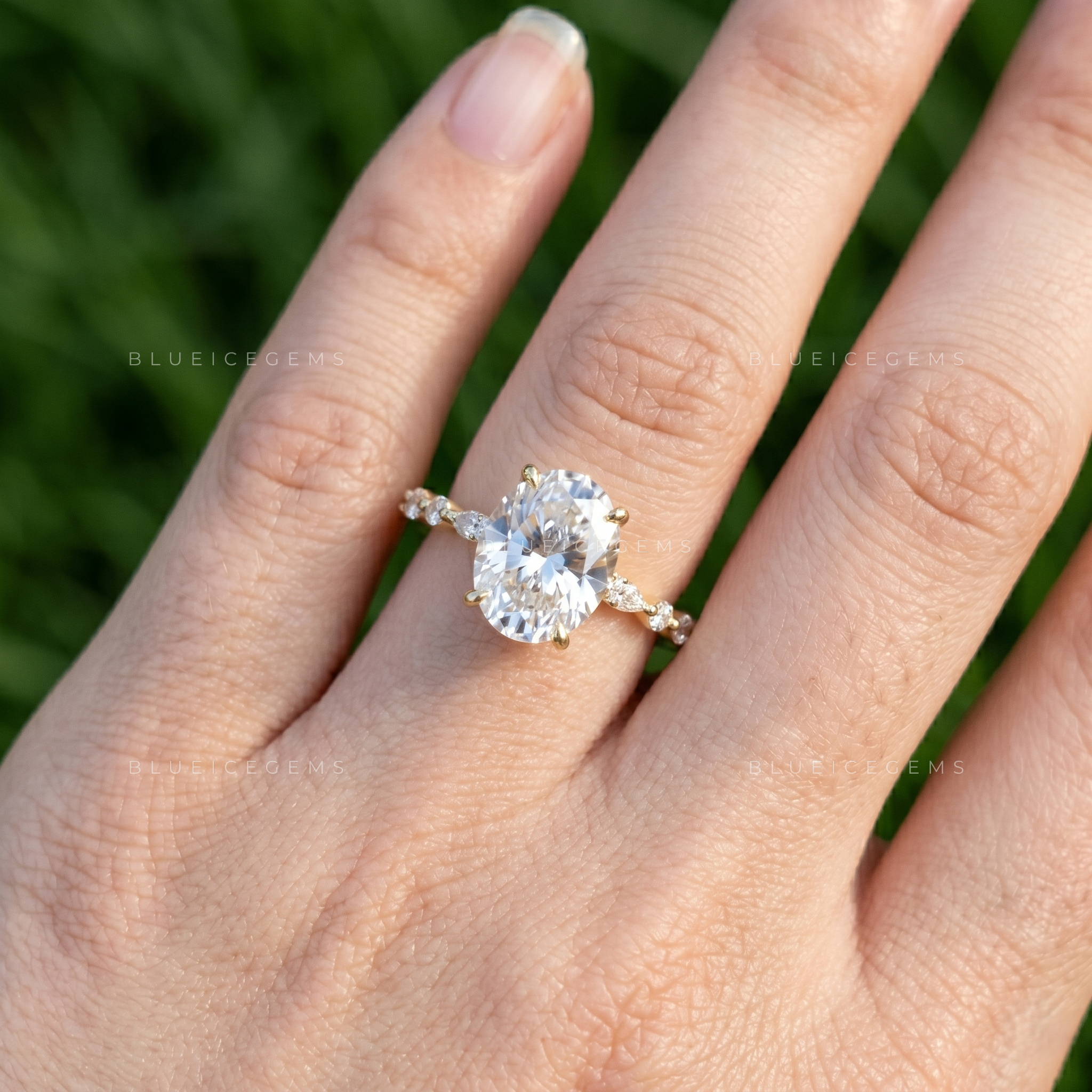 Ethereal Radiance Oval Cut Classic Prong Solitaire Engagement Ring