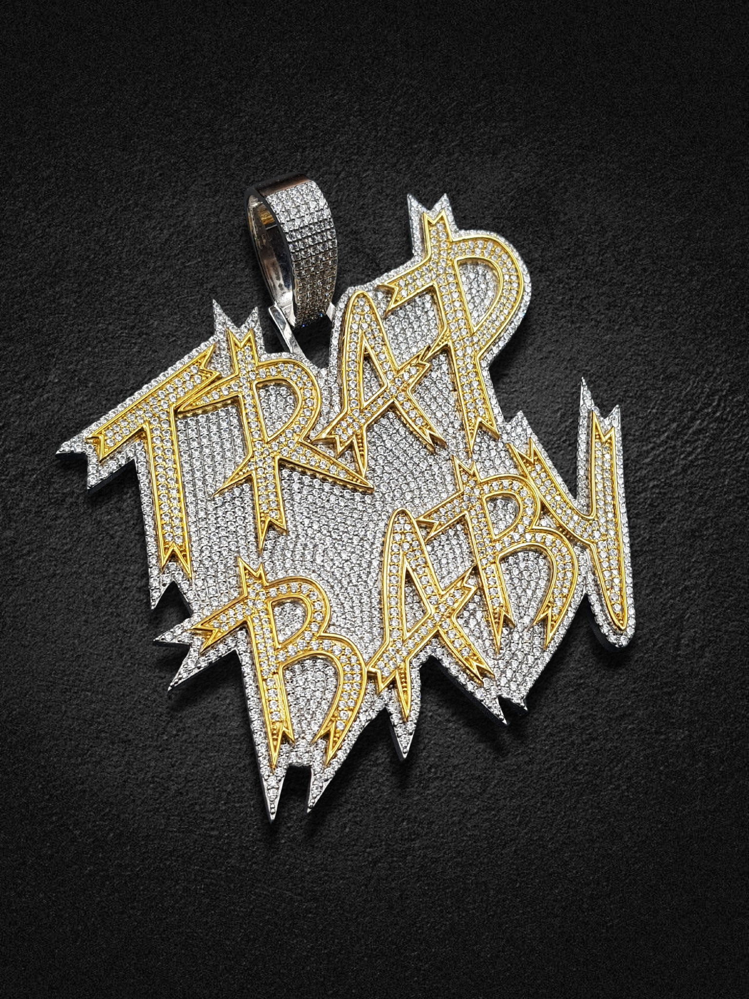 Gold-Trim Trap Baby Charm Pendant