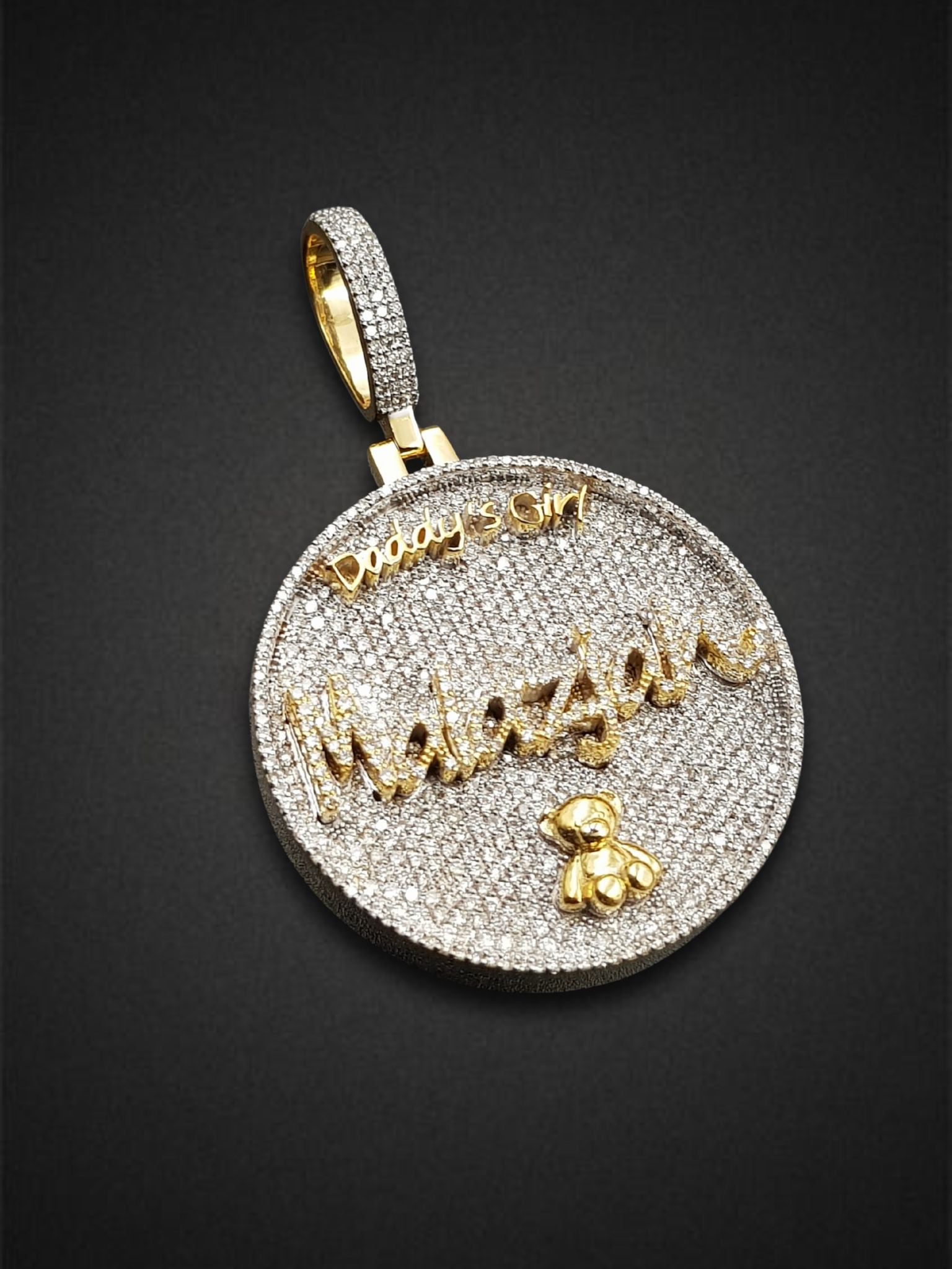 “Daddy’s Girl” Custom Teddy Pendant