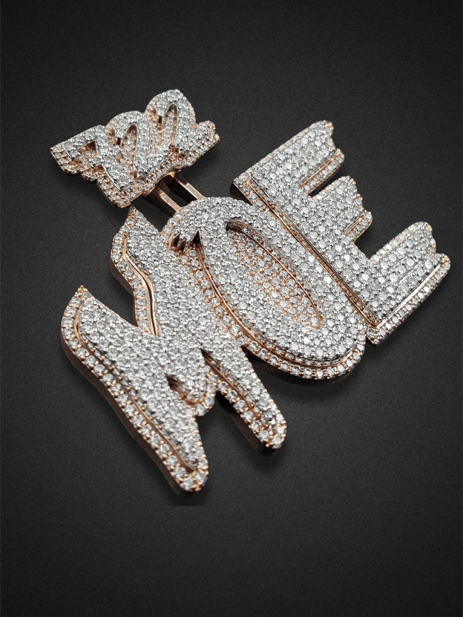 Diamond-Cut MOE Letterpiece Pendant