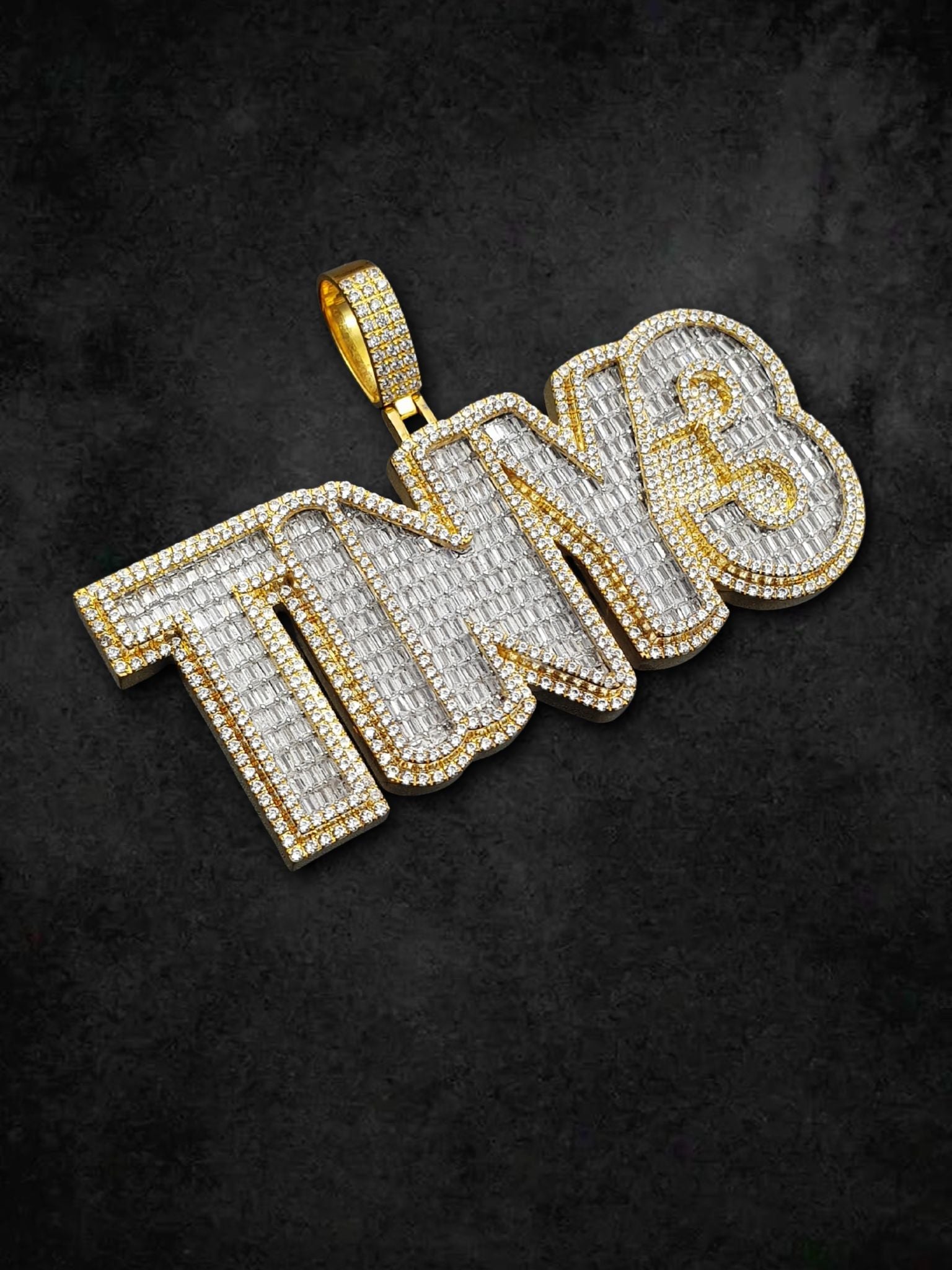 TINY3 Gold & Diamond Custom Pendant