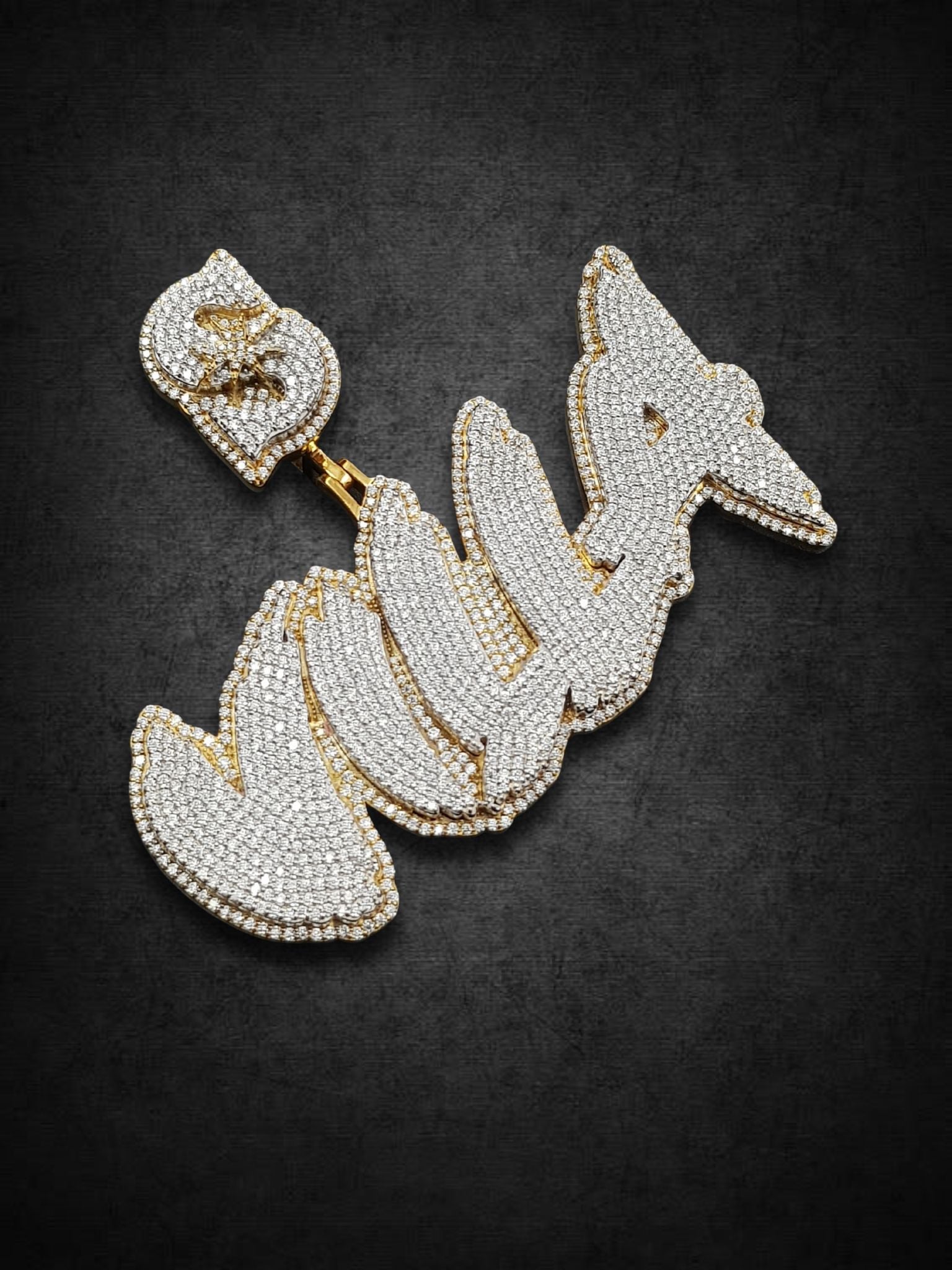 VILLA Script Iced Pendant