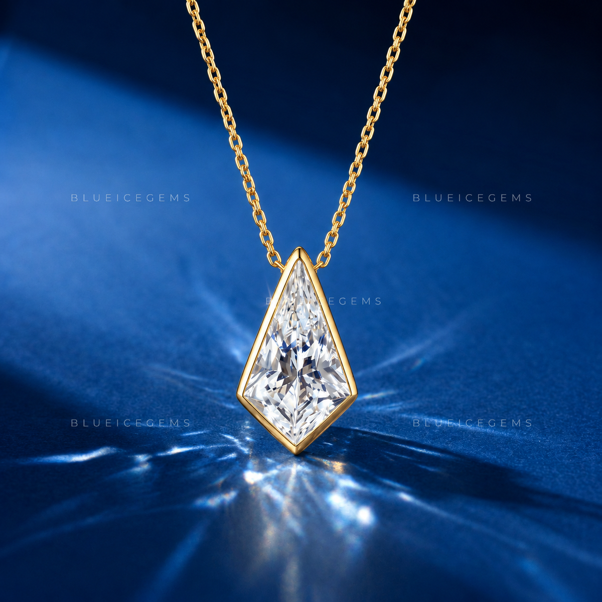 Kite Brilliant Cut Solitaire Diamond Pendant
