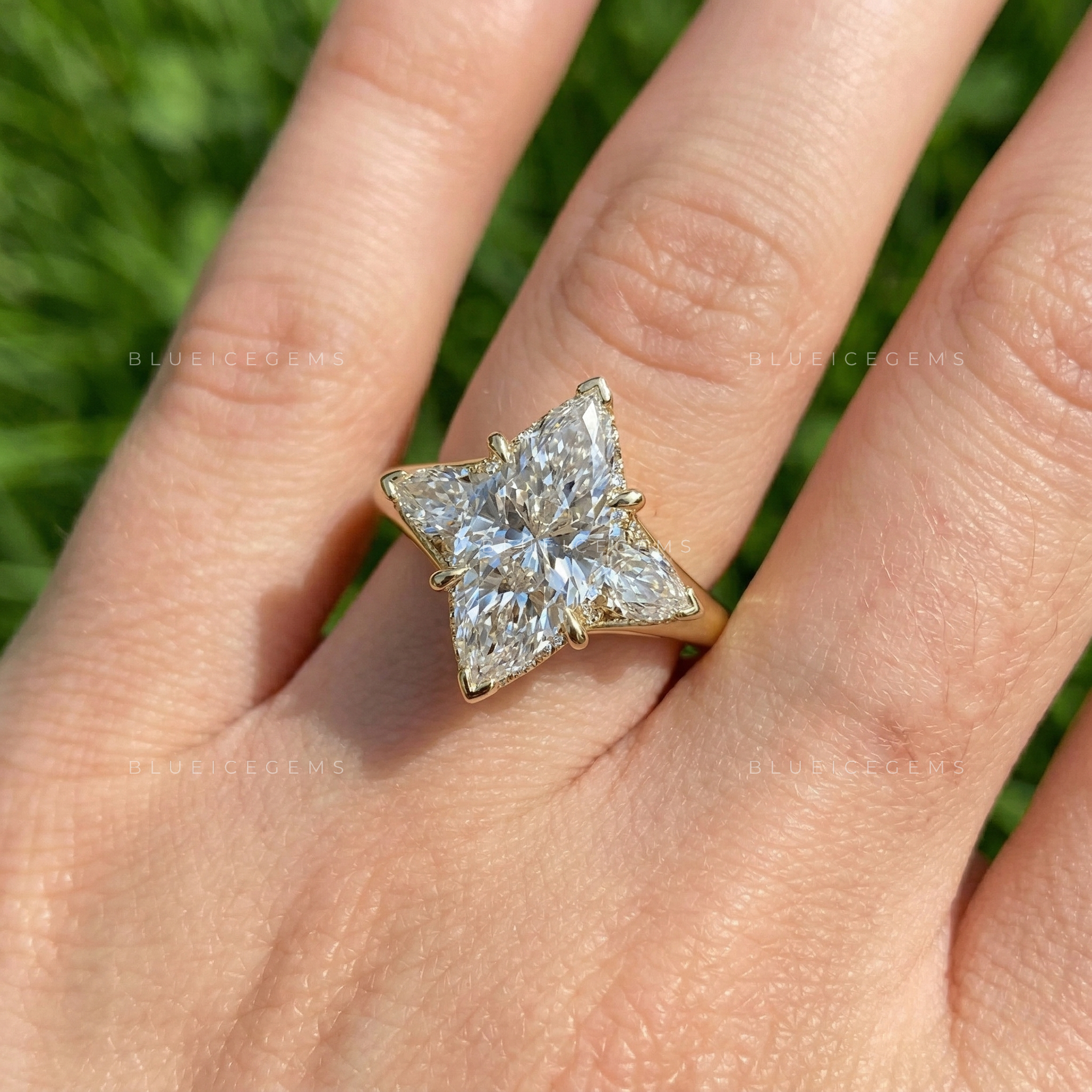 Majestic Horizon Marquise and Pear Trilogy Engagement Ring