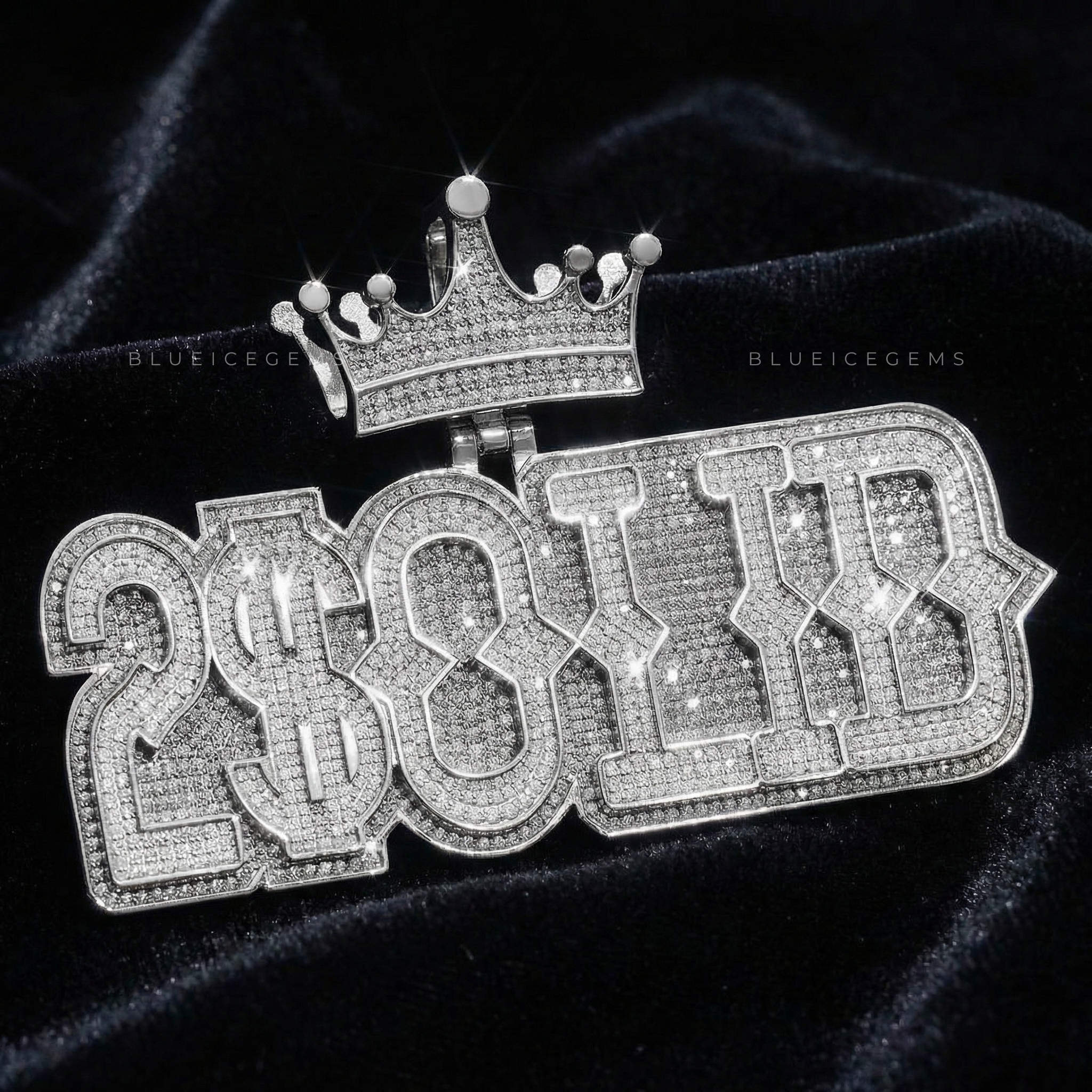 The "2$OLID" Sovereign: Crown-Topped Industrial Block Signature Pendant