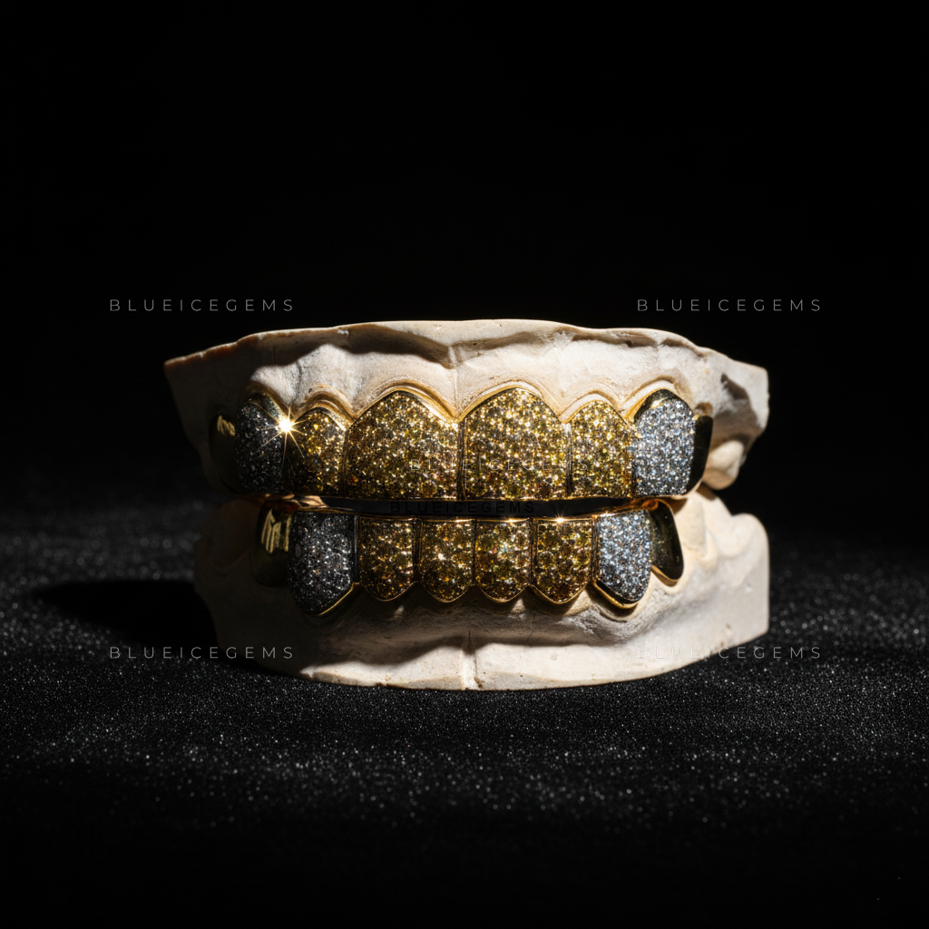 Canary Gilded Shield Full-Set Grillz