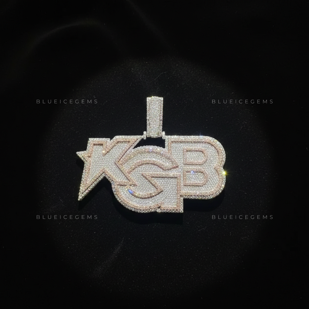 The "KGB" Monolith: Star-Integrated Script & Two-Tone Architectural Pendant