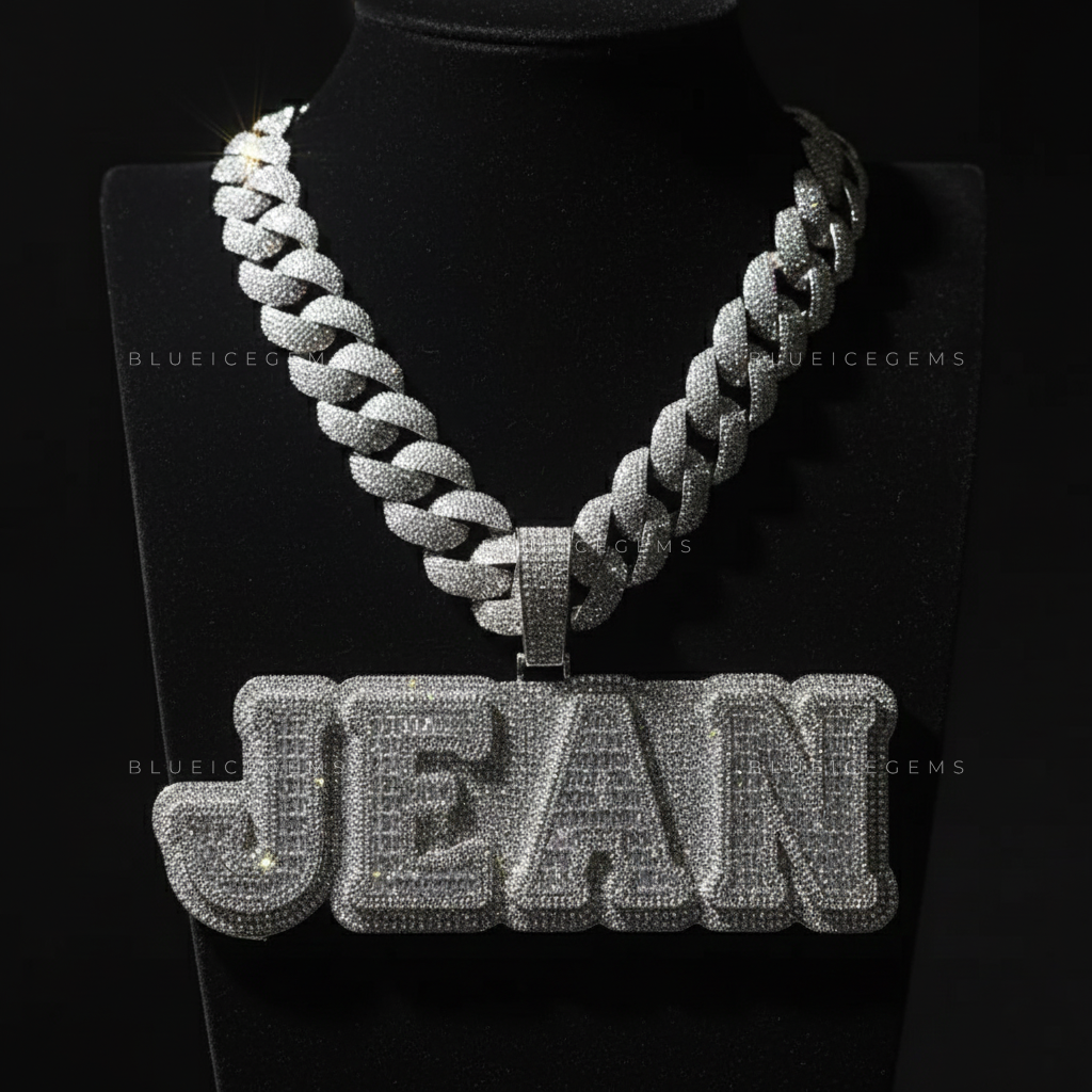 "JEAN" Custom 3D Bubble Block Pendant