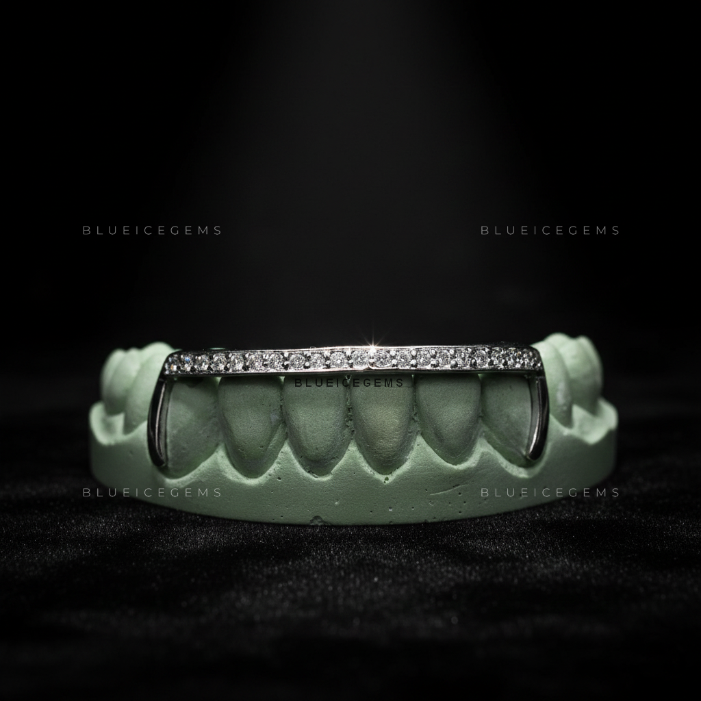 Silver Horizon Diamond Bridge Grillz
