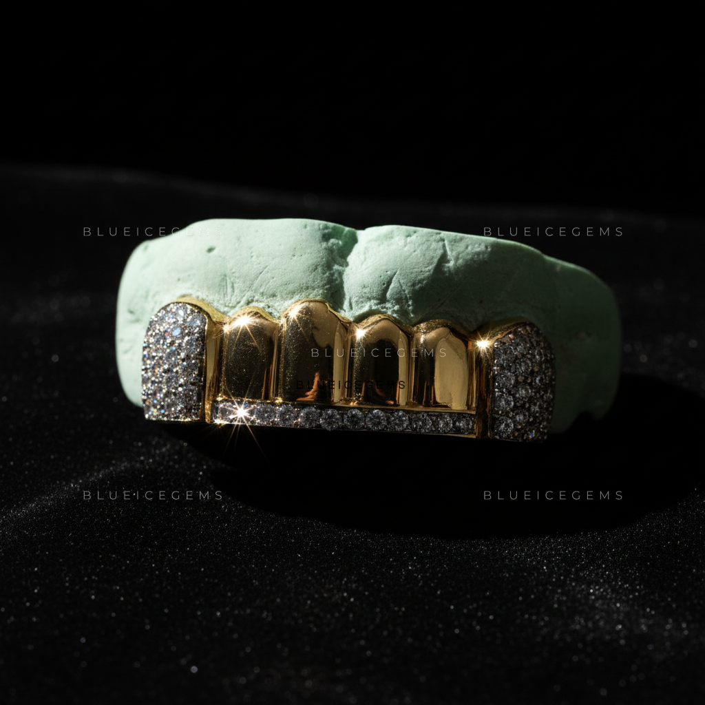 Gilded Horizon Diamond Bridge Grillz