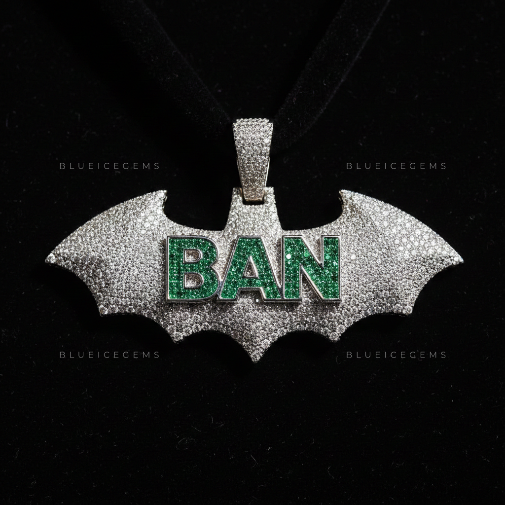 The "BAN" Dark Knight: Emerald-Flooded Script & Bat-Wing Sovereign