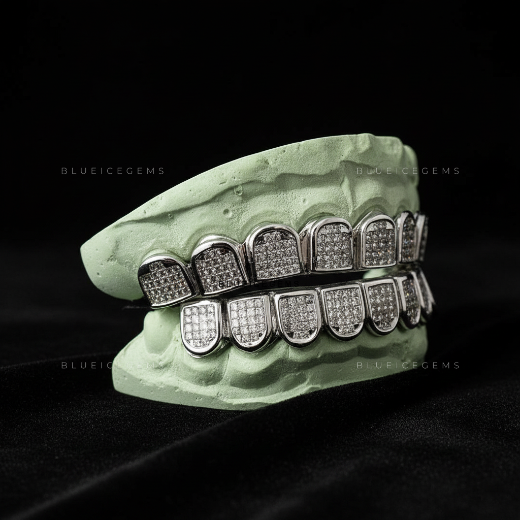 Glacier Peak Double-Row Diamond Grillz