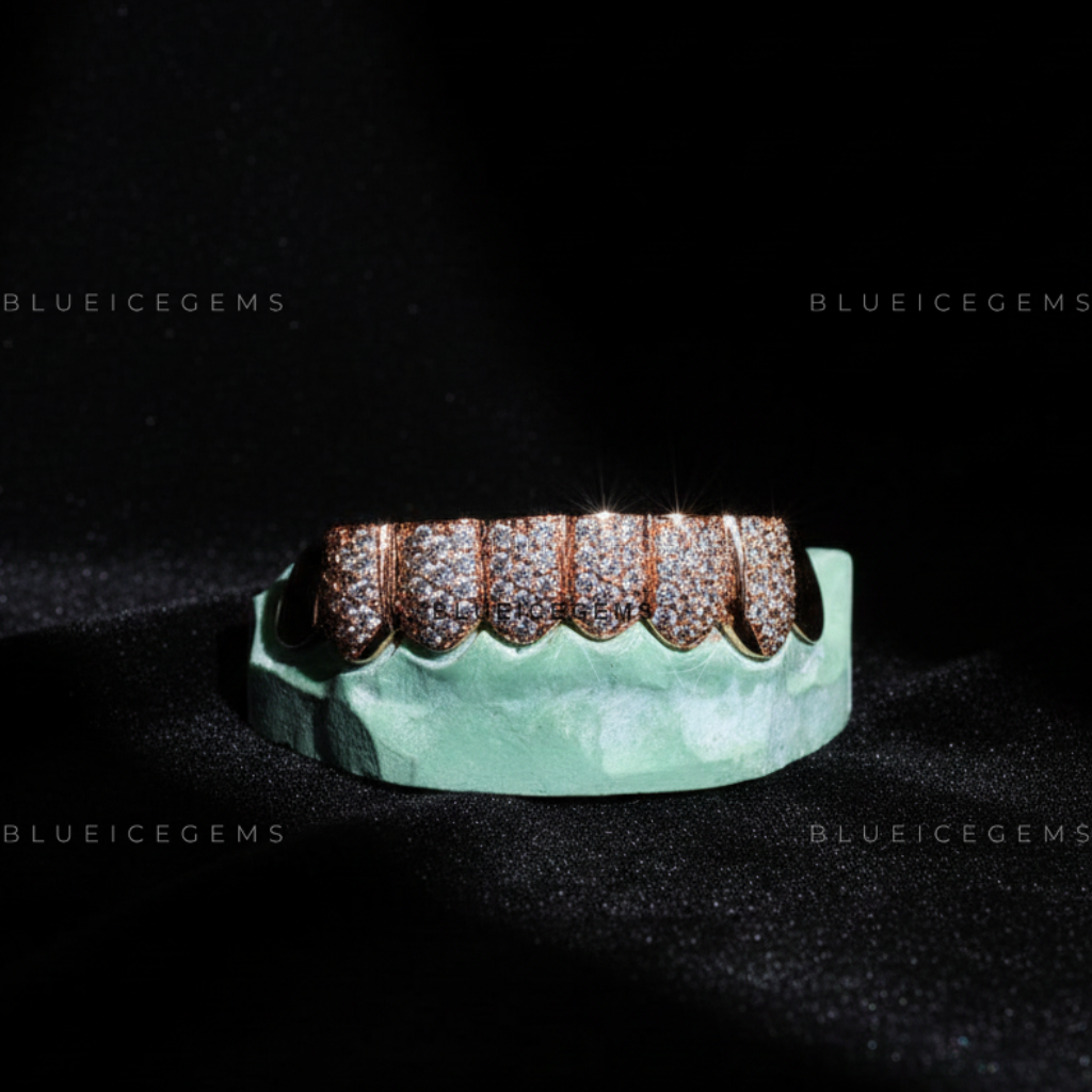 Rose Gold Radiant Shield Grillz