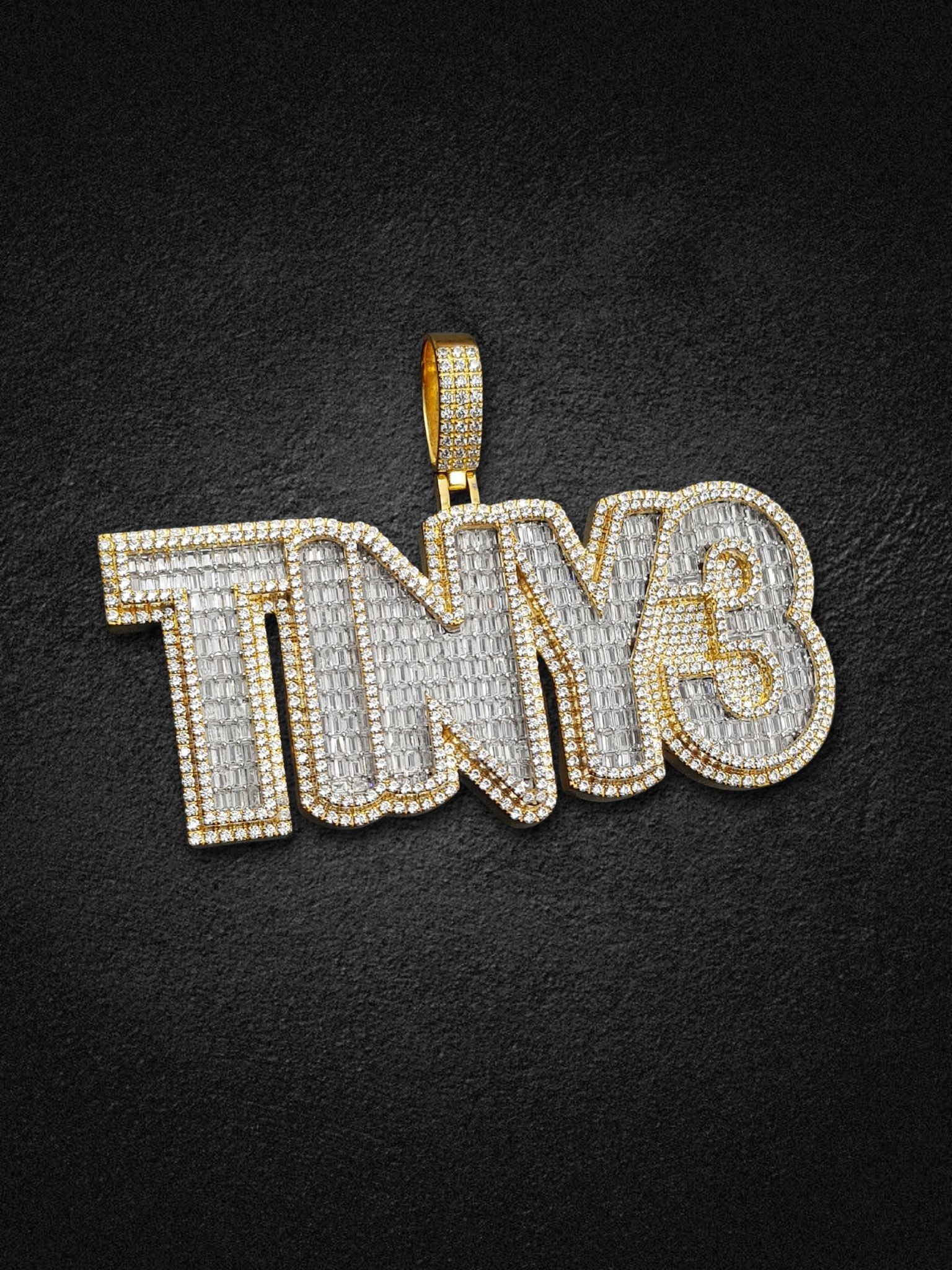 TINY3 Gold & Diamond Custom Pendant