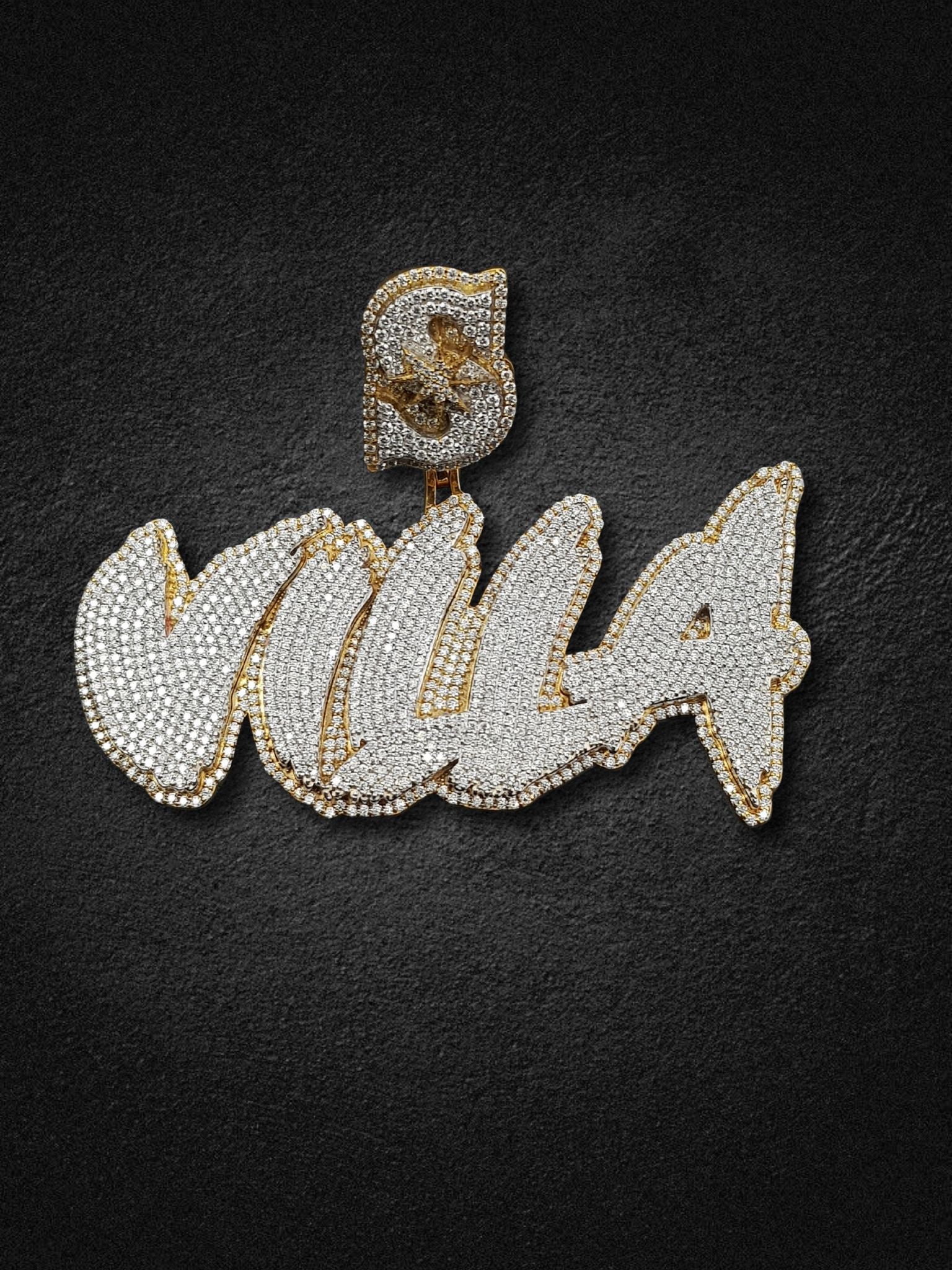 VILLA Script Iced Pendant