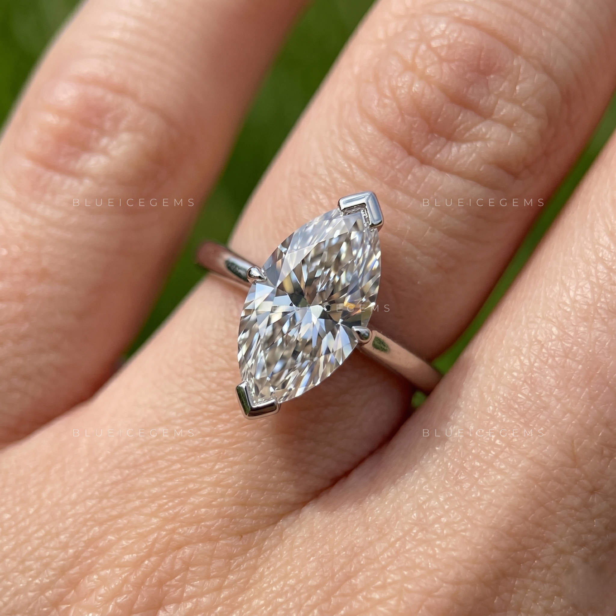 Enchanting Marquise Brilliant Solitaire Engagement Ring