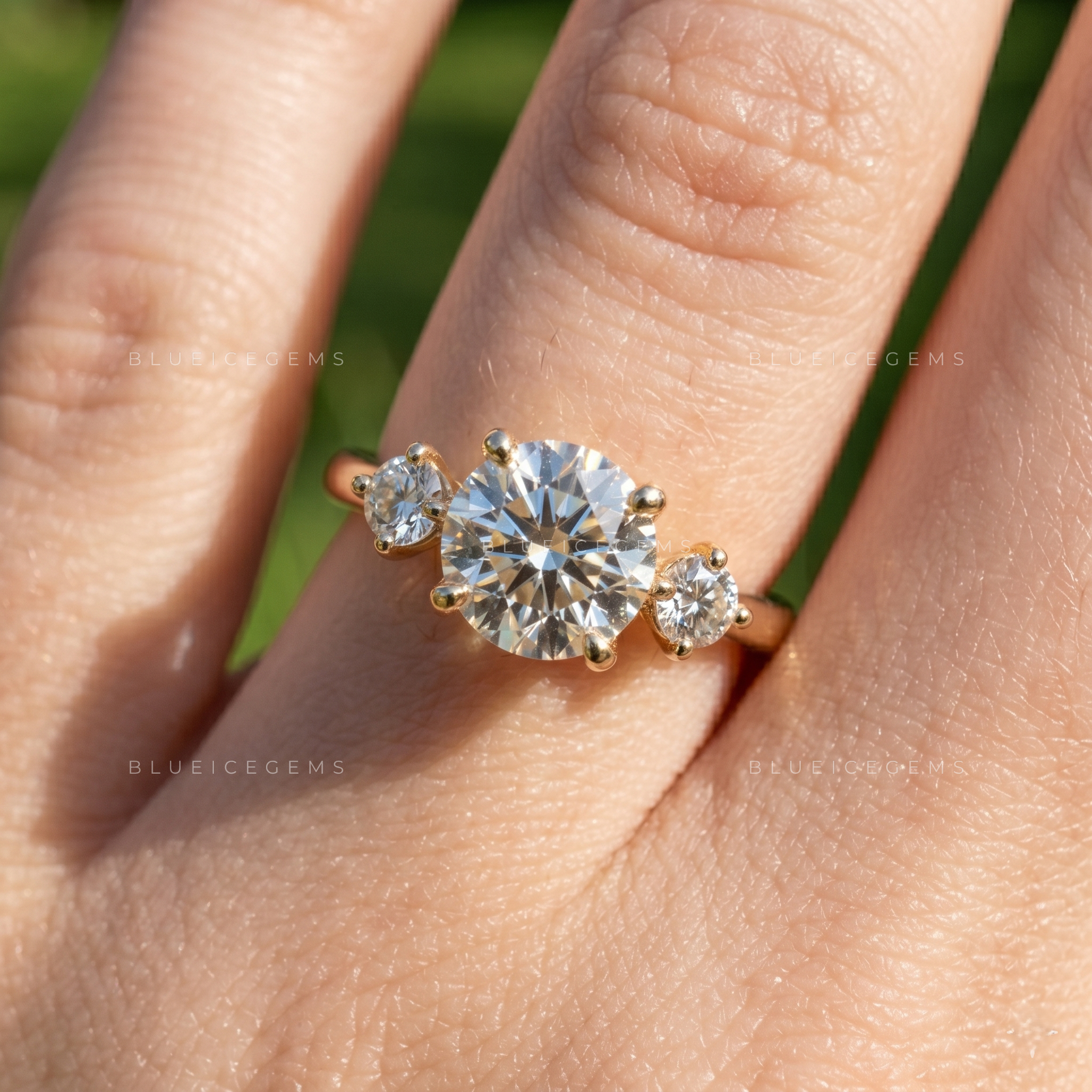 Everlasting Brilliance Round Cut Pavé Engagement Ring