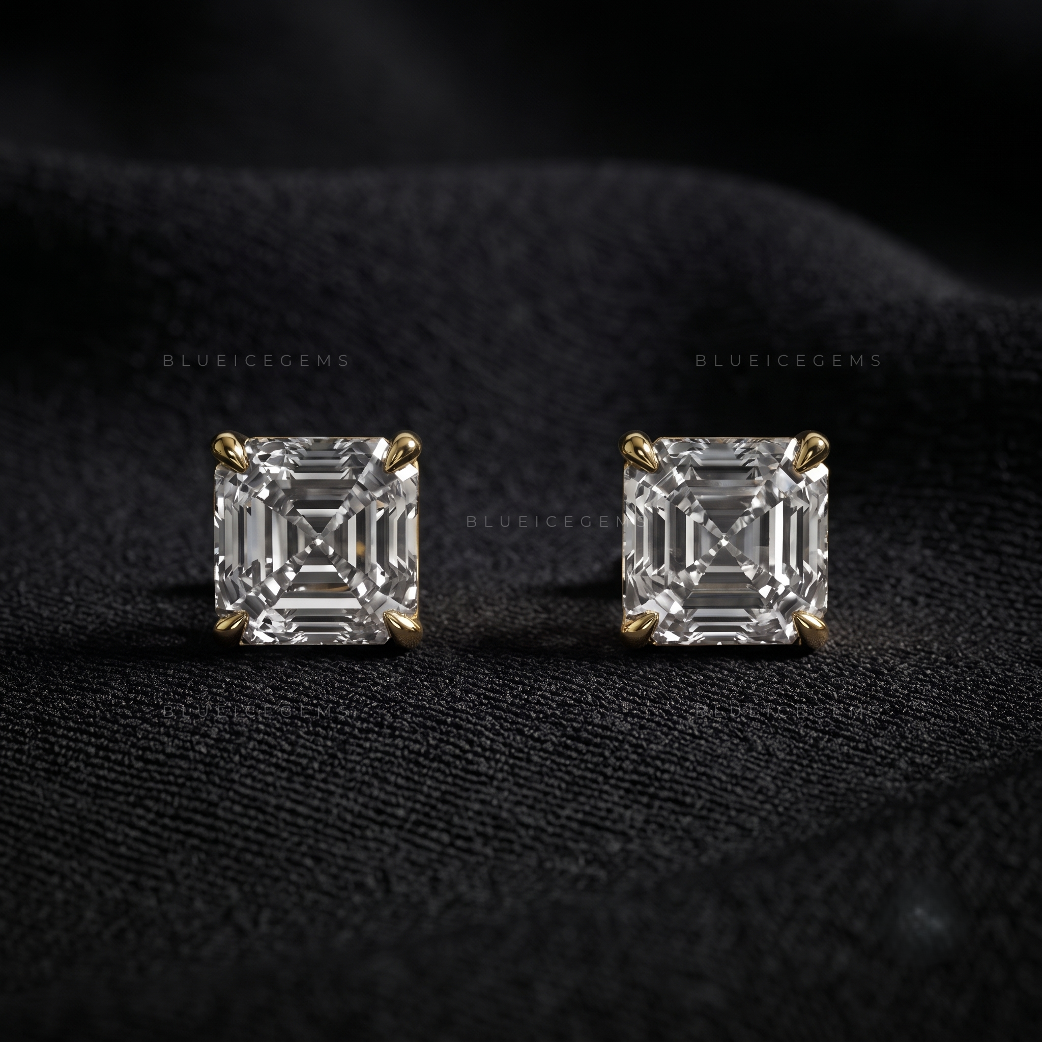 Artisan Asscher Step-Cut Lab-Grown Diamond Stud Earrings