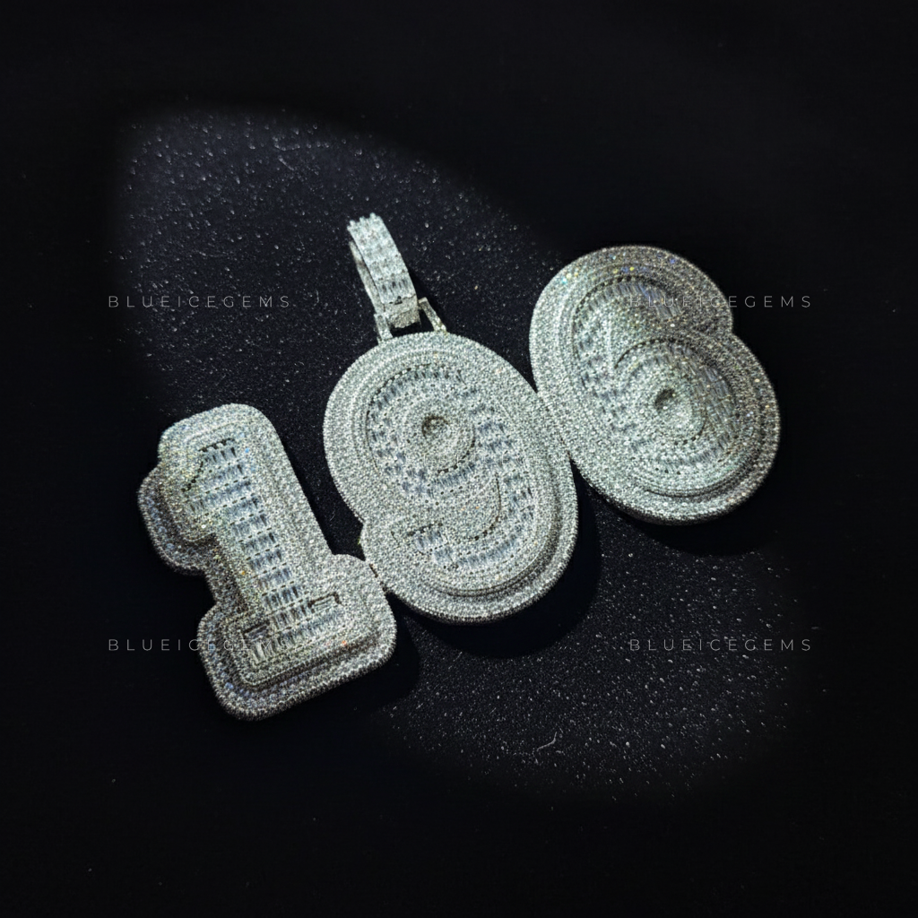 "30" Custom Baguette & Round Diamond Pendant
