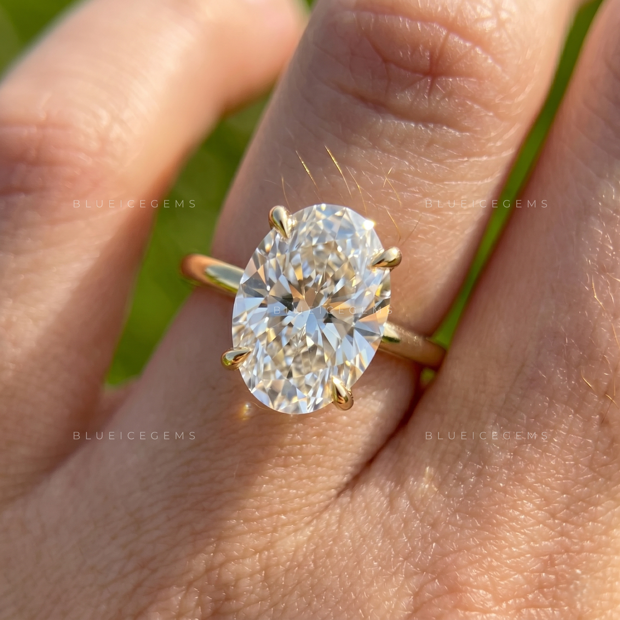 Infinite Grace Oval Cut Certified Pavé Accent Engagement Ring