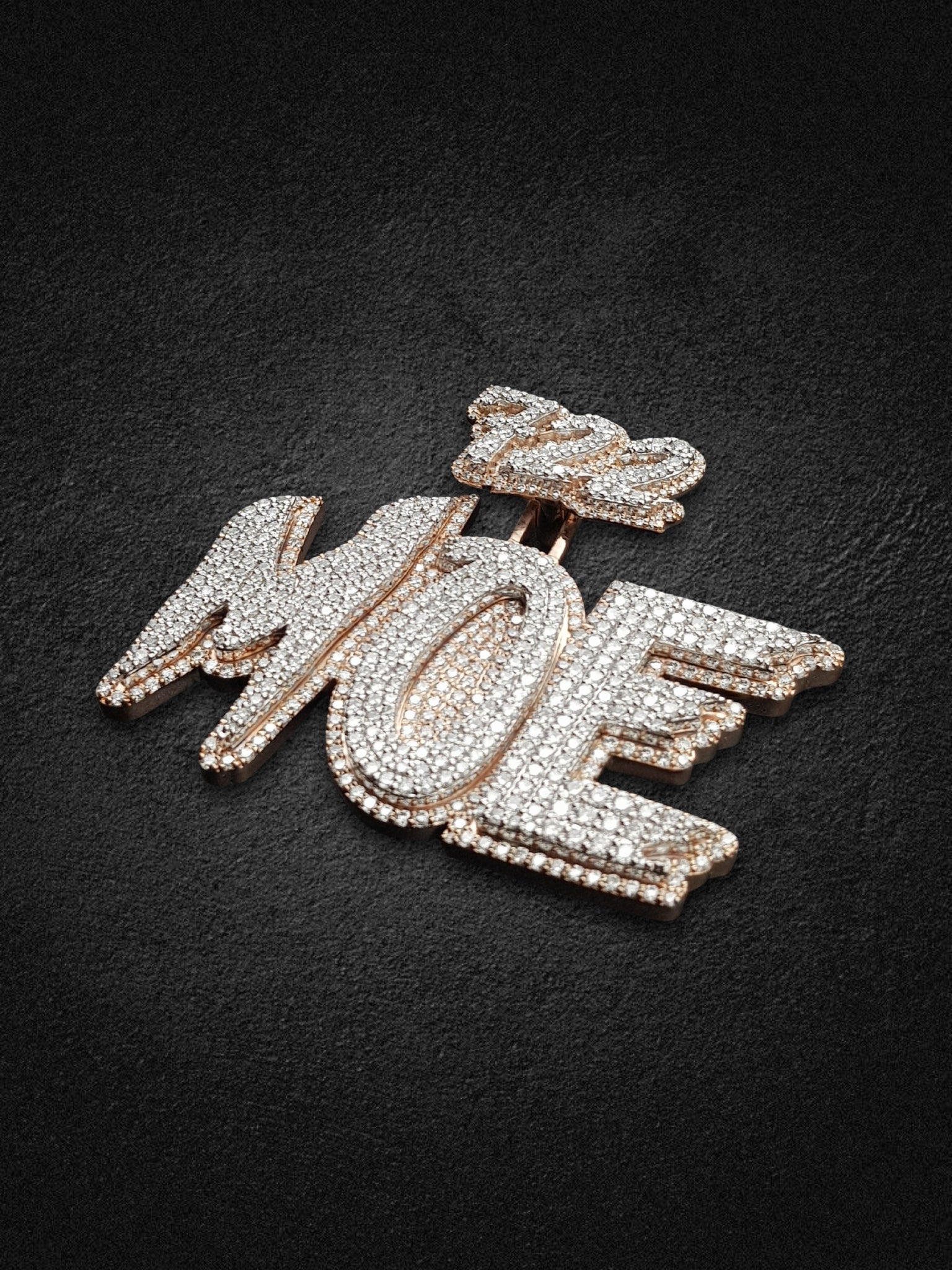 Diamond-Cut MOE Letterpiece Pendant