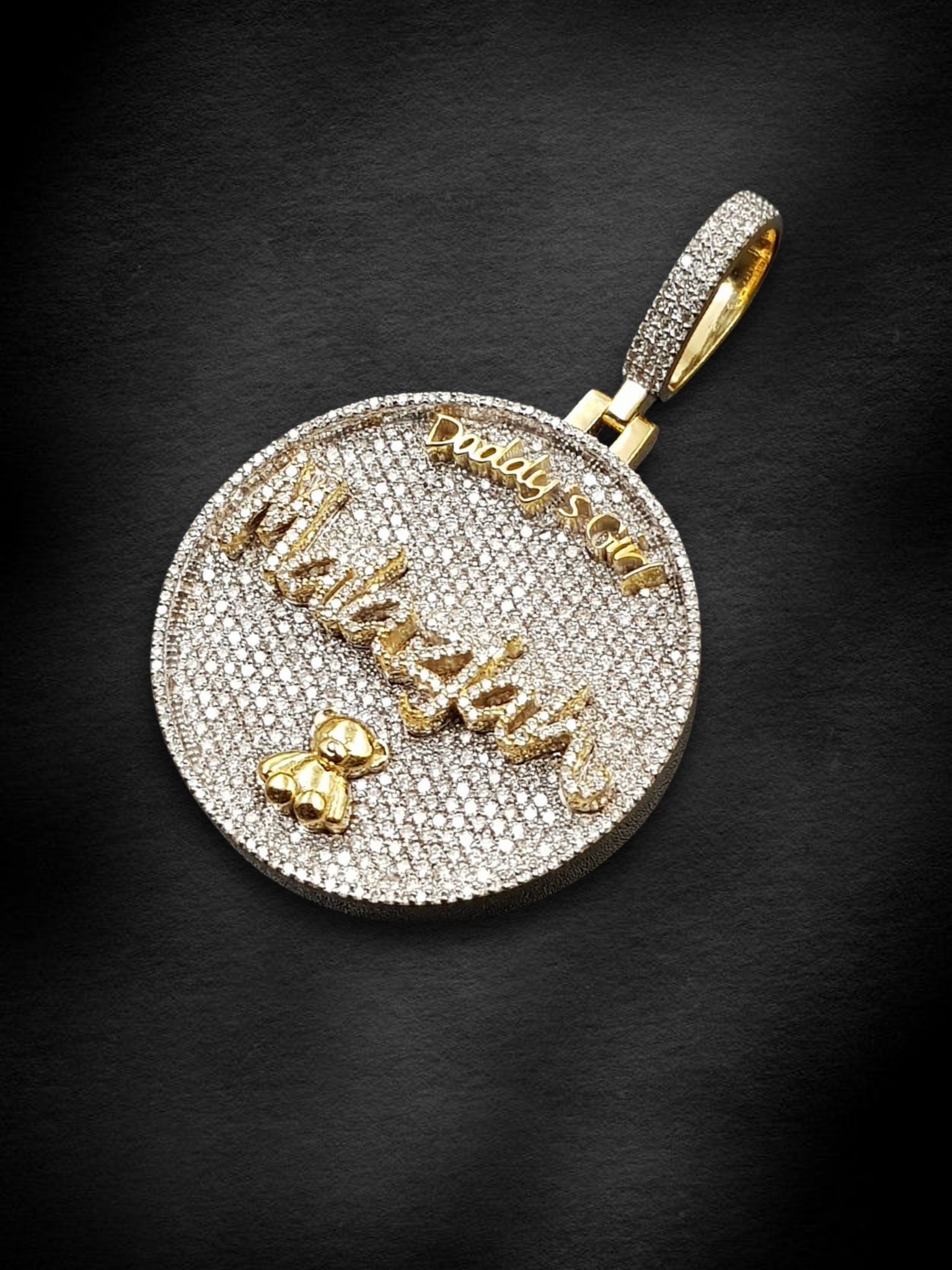 “Daddy’s Girl” Custom Teddy Pendant