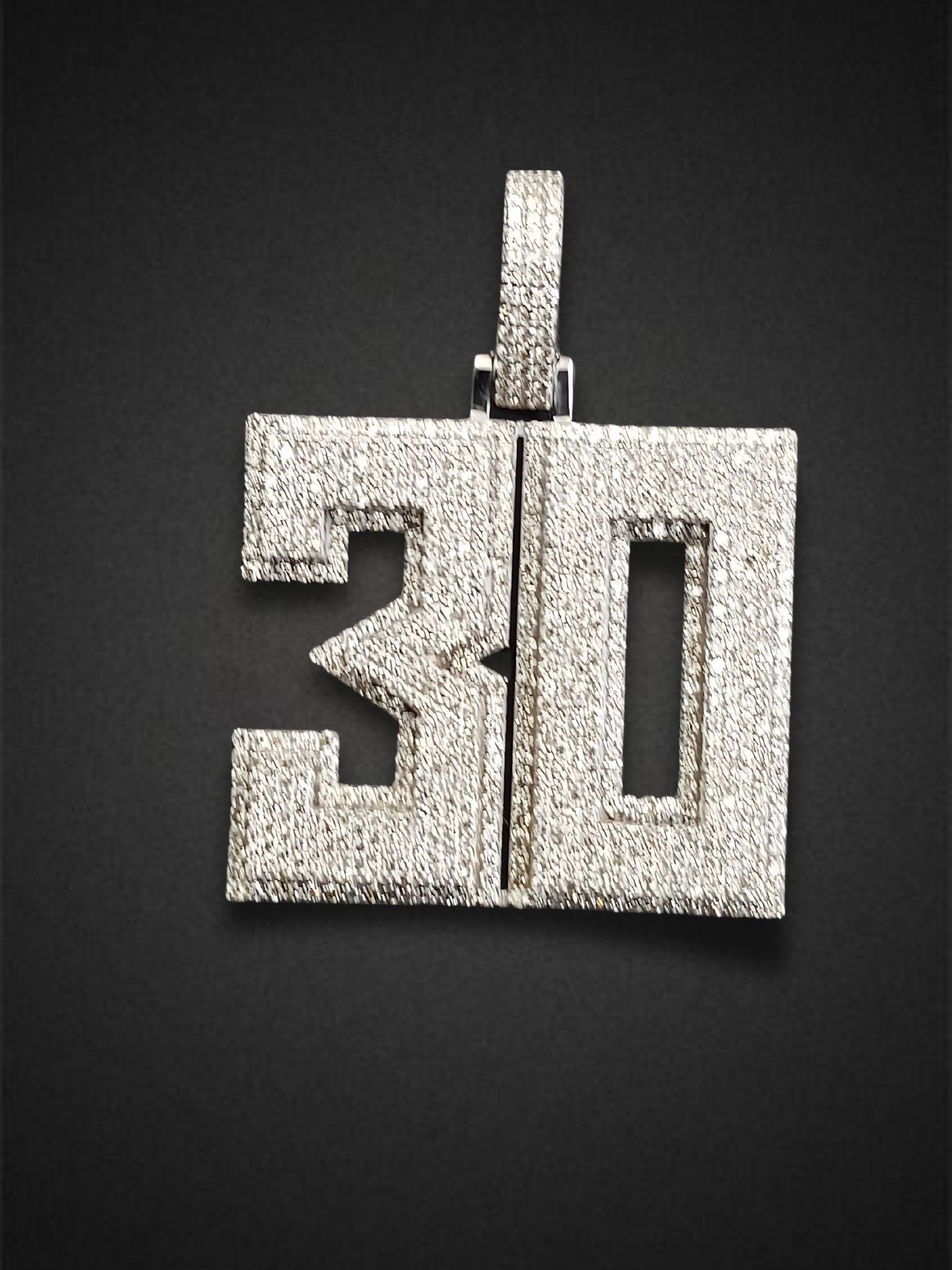Iced 3D Block Pendant