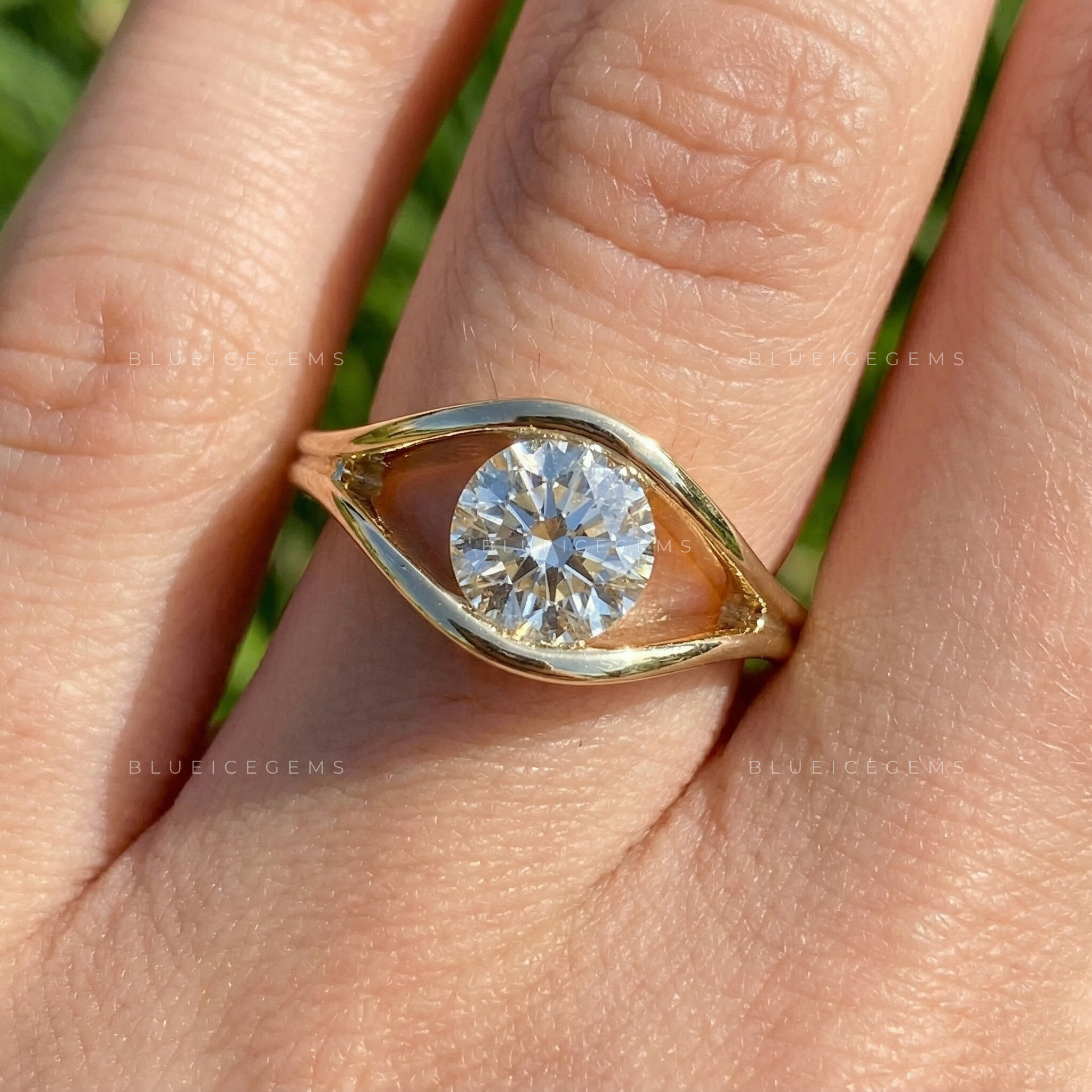 The "Protective Glow" Evil Eye Solitaire: A Modern Round Cut Icon