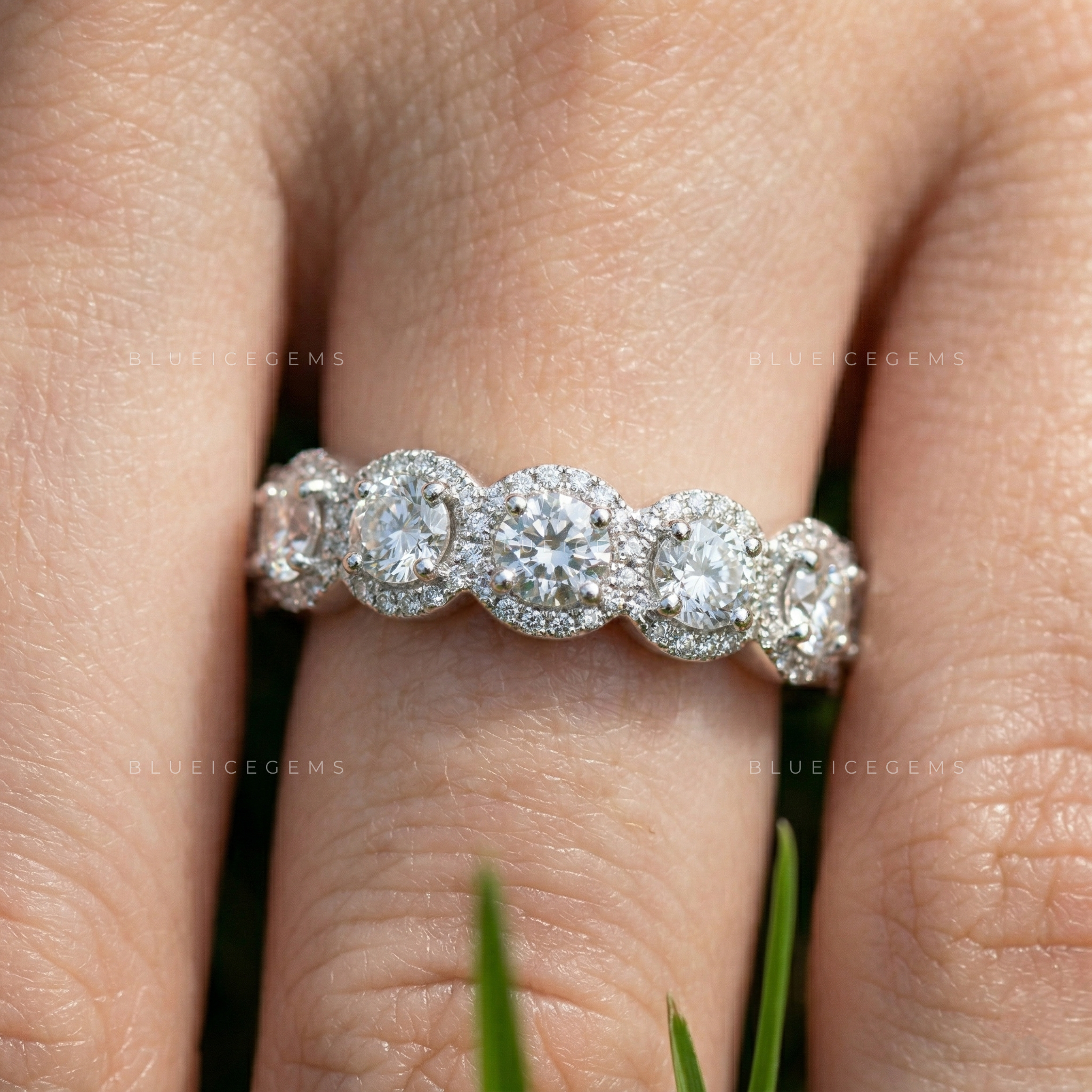 The "Endless Radiance" Halo Eternity Band: Iconic Brilliance