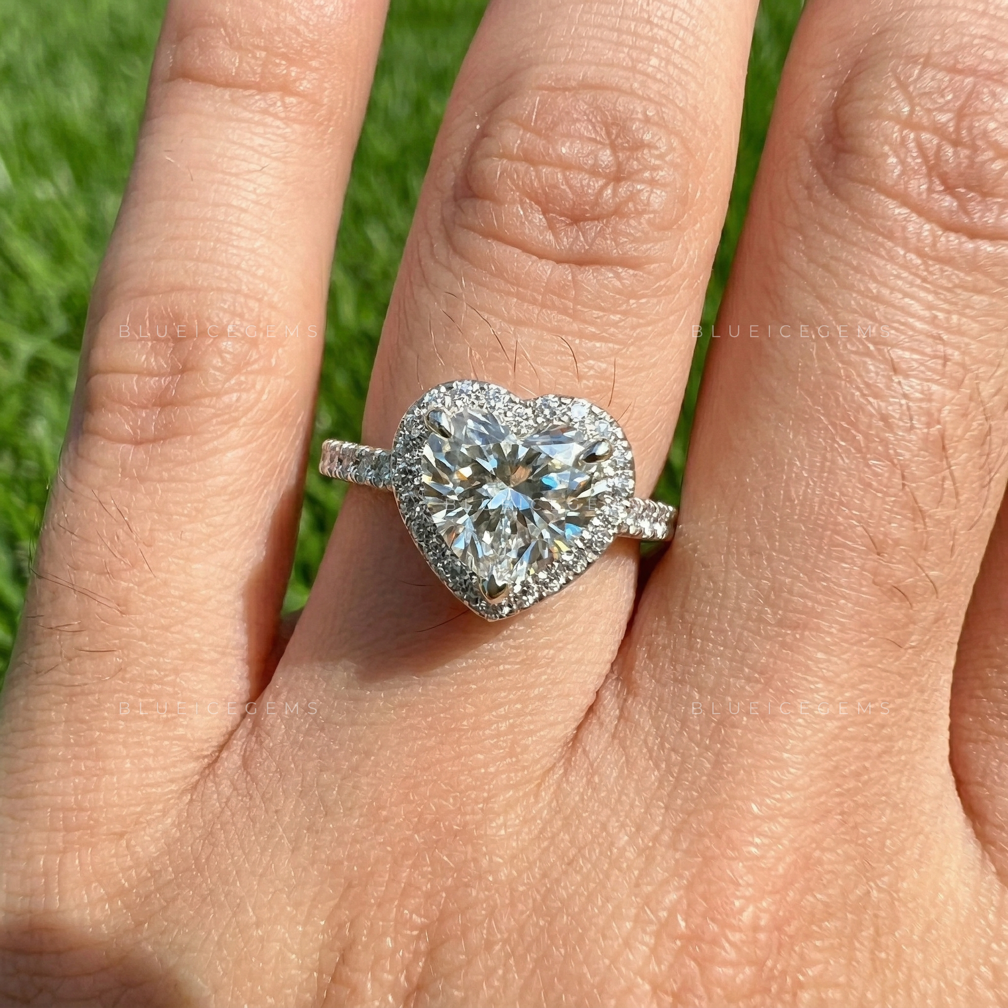 Eternal Devotion Heart Cut Pavé Engagement Ring