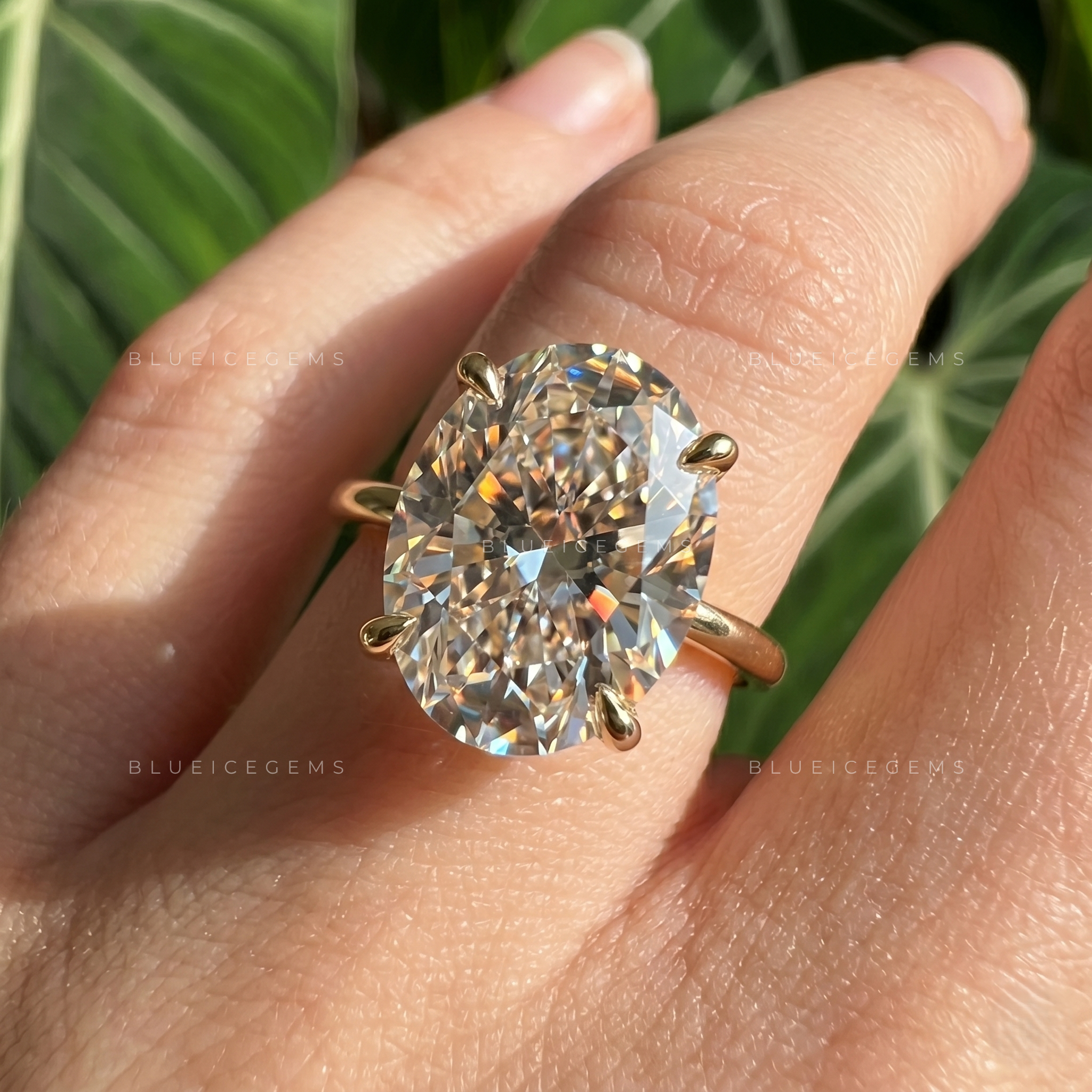 Graceful Elegance Oval Cut Solitaire Engagement Ring