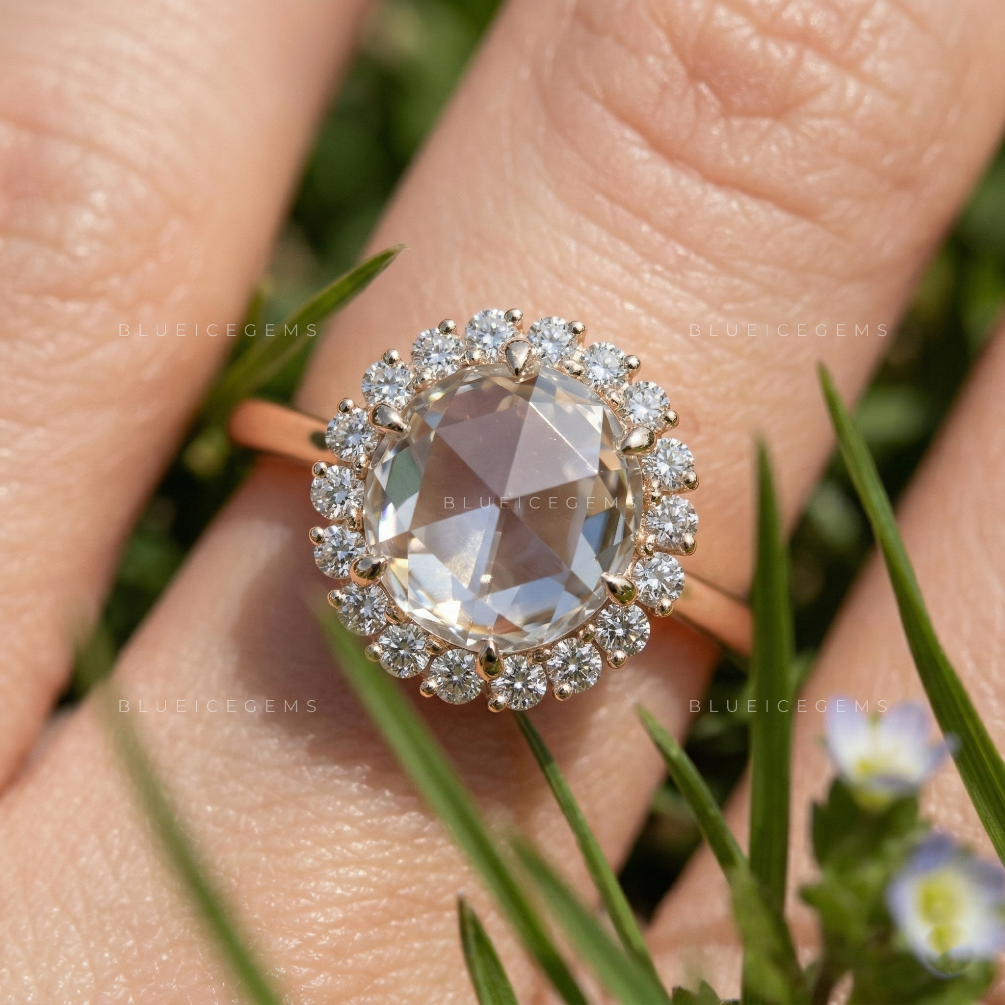 Ethereal Glow Round Rose Cut Halo Ring: The Ultimate Modern Heirloom