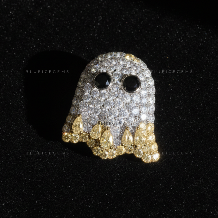 The Gilded Phantom: Bespoke Ghost Statement Brooch