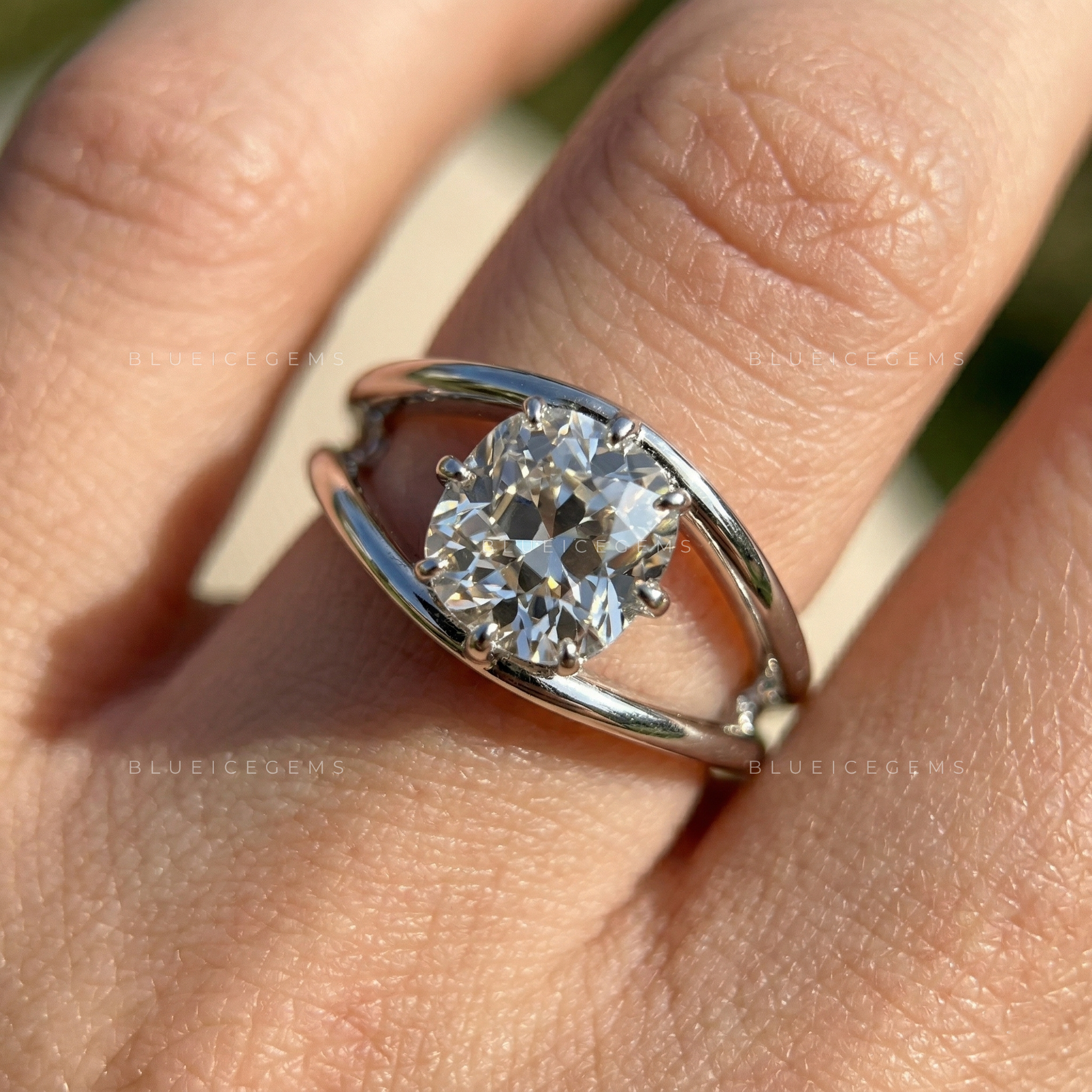 Vintage Heritage Cushion Old Mine Cut Solitaire Ring