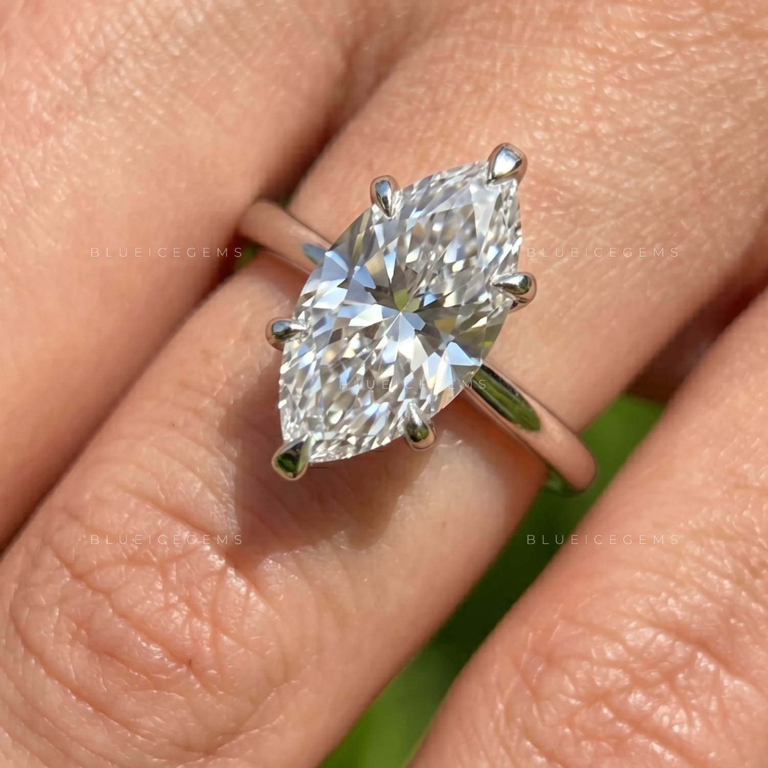 Vintage Allure Marquise Cut Classic Solitaire Engagement Ring