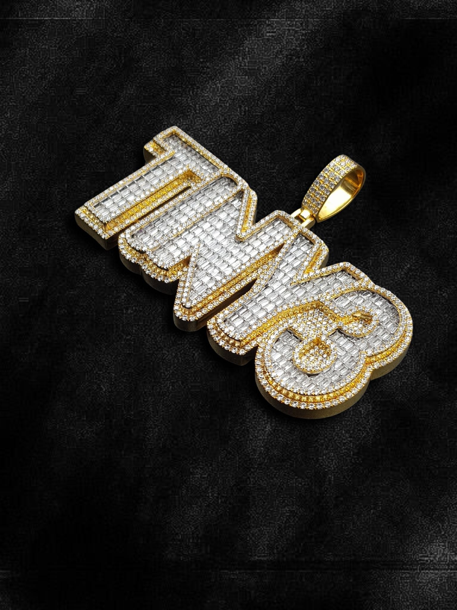 TINY3 Gold & Diamond Custom Pendant