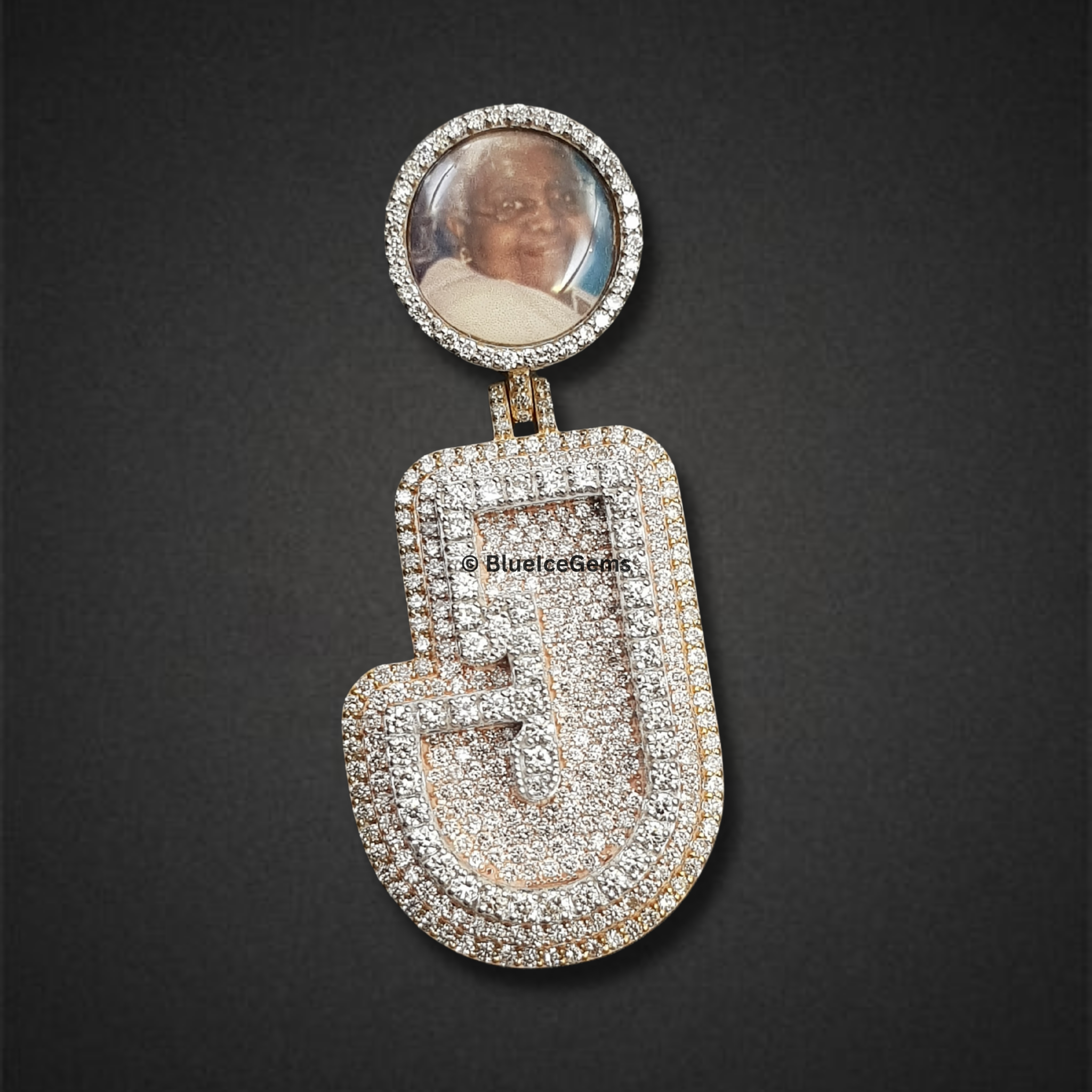 The "J" Legacy Diamond Photo Pendant