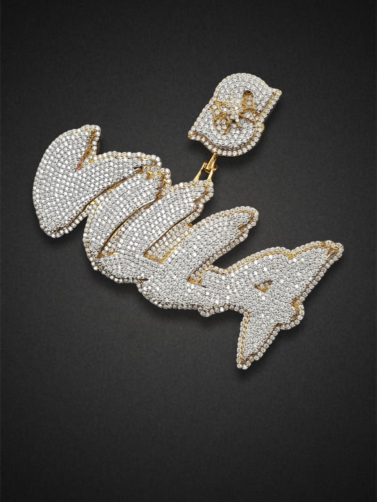 VILLA Script Iced Pendant