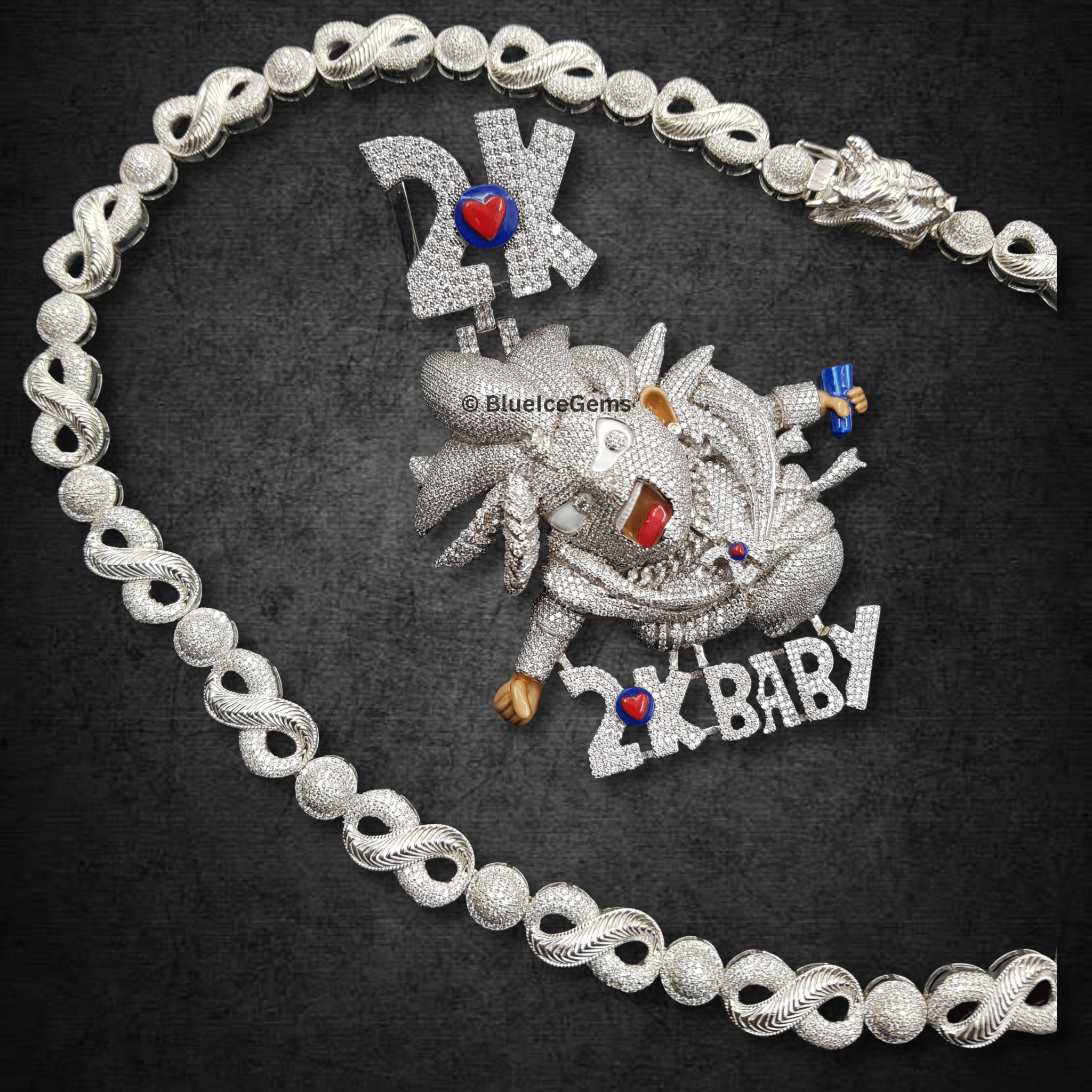 The "2K Baby" Super Saiyan Diamond Pendant